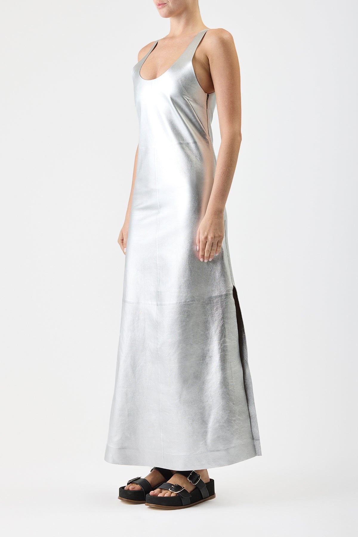 Ellson Dress in Leather - 4