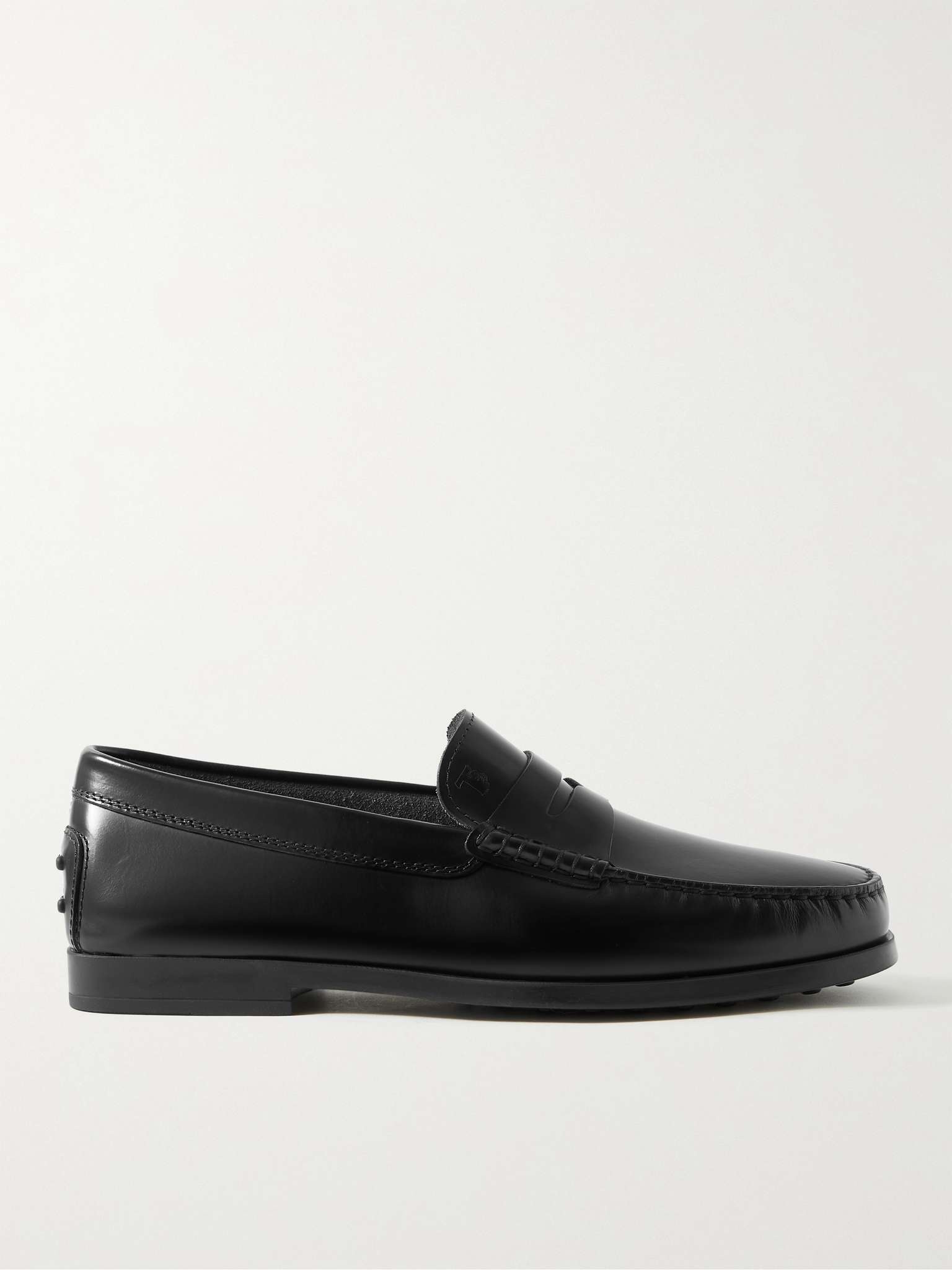 Polished-Leather Penny Loafers - 1