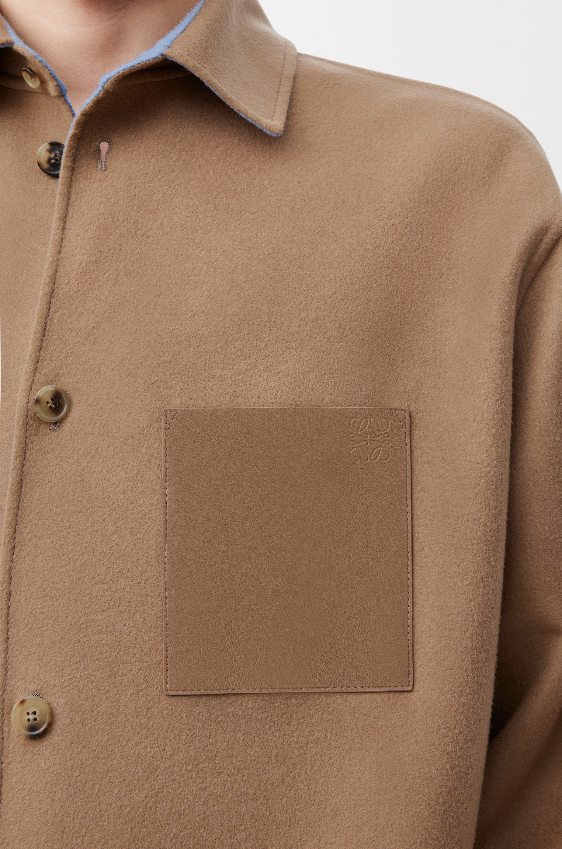 Overshirt in virgin wool and cashmere - 5