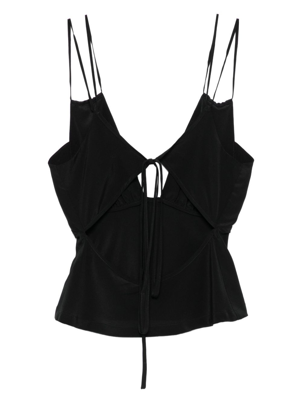 Bernie tie-front silk camisole - 2
