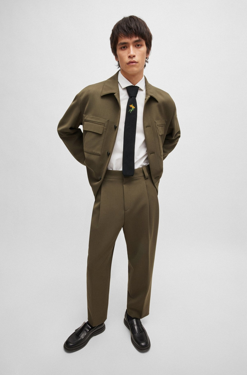 HUGO TAILORED TROUSERS IN A STRETCH-WOOL BLEND outlook