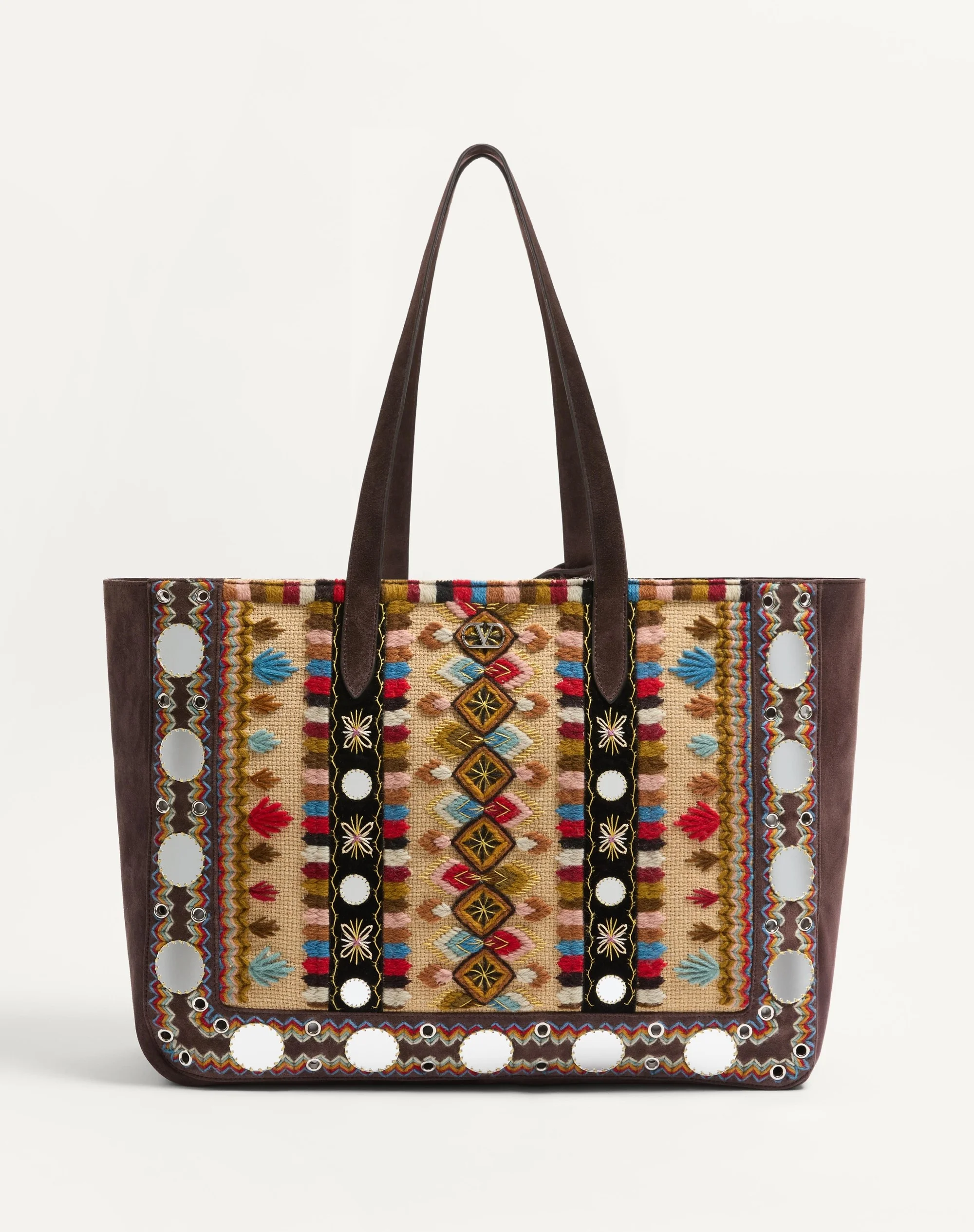 VALENTINO GARAVANI NELLCÔTE LARGE EMBROIDERED SHOPPING BAG - 1
