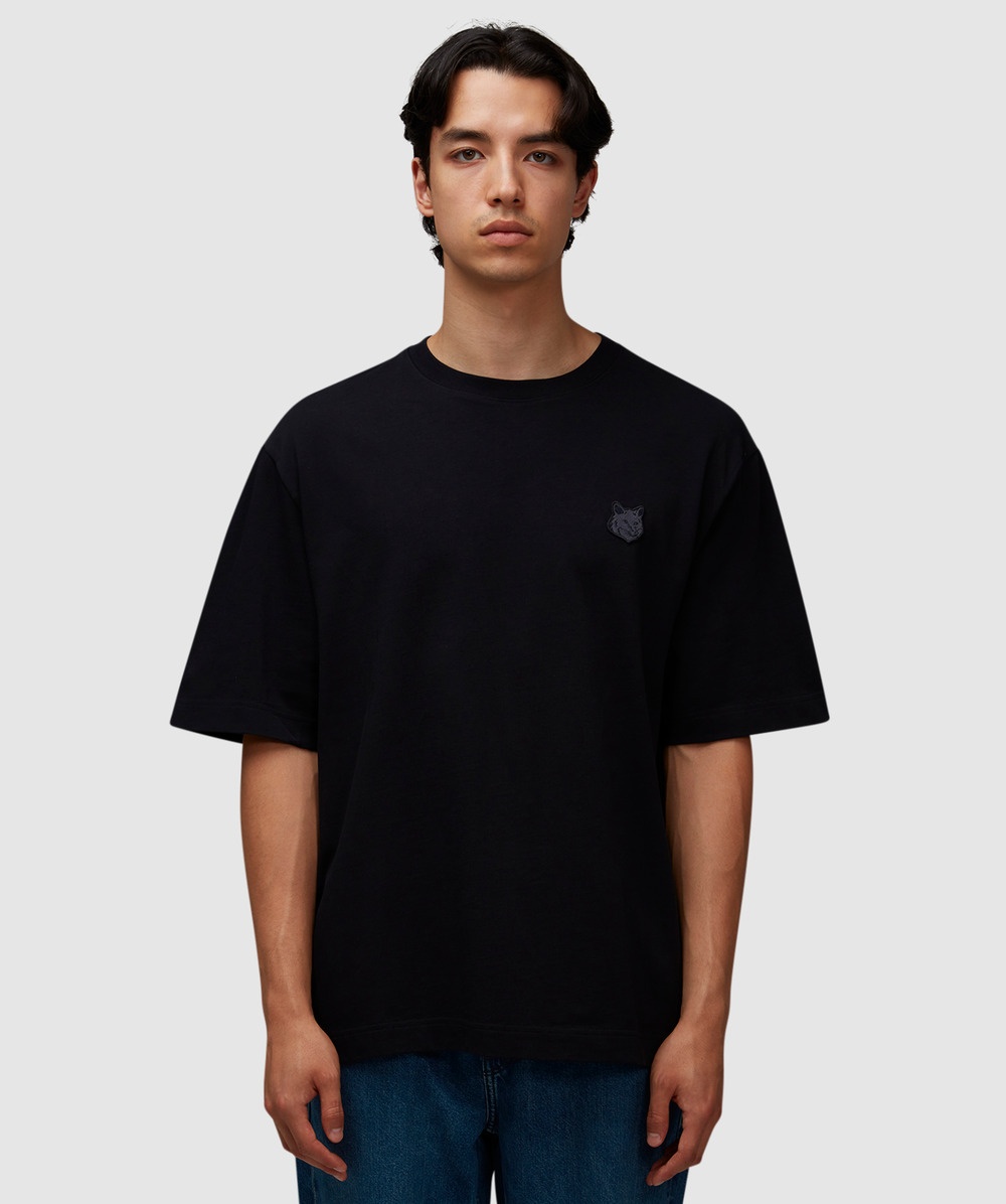 Tonal fox head patch oversized t-shirt - 1