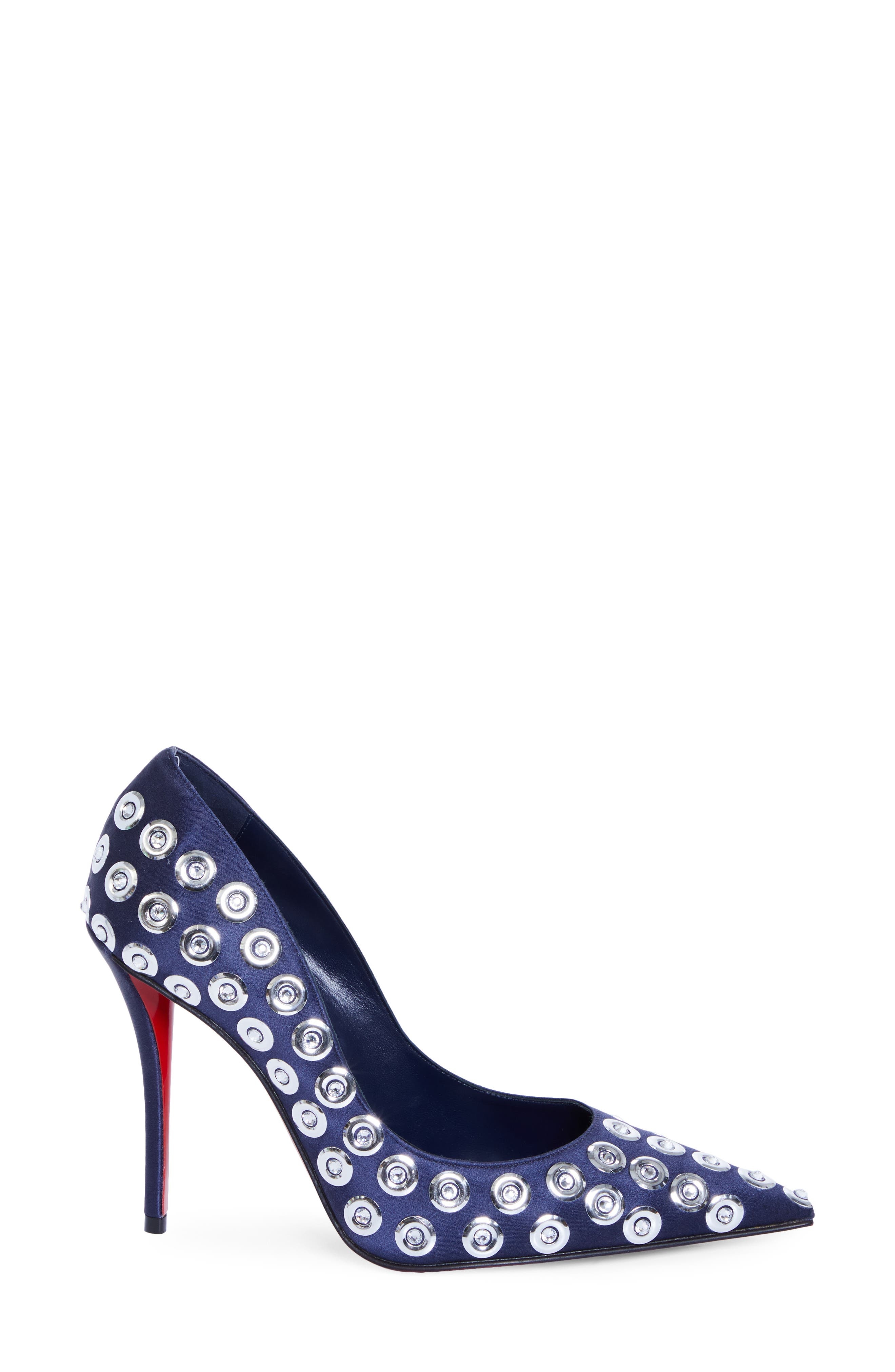 Christian Louboutin Miss Z Boum Boum Mirror Pump in Zaffiro/Sv-Cry/Lin at Nordstrom - 3