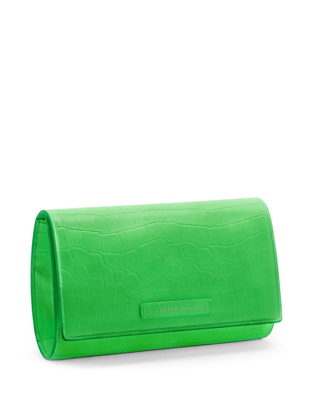 embossed-crocodile clutch bag - 5
