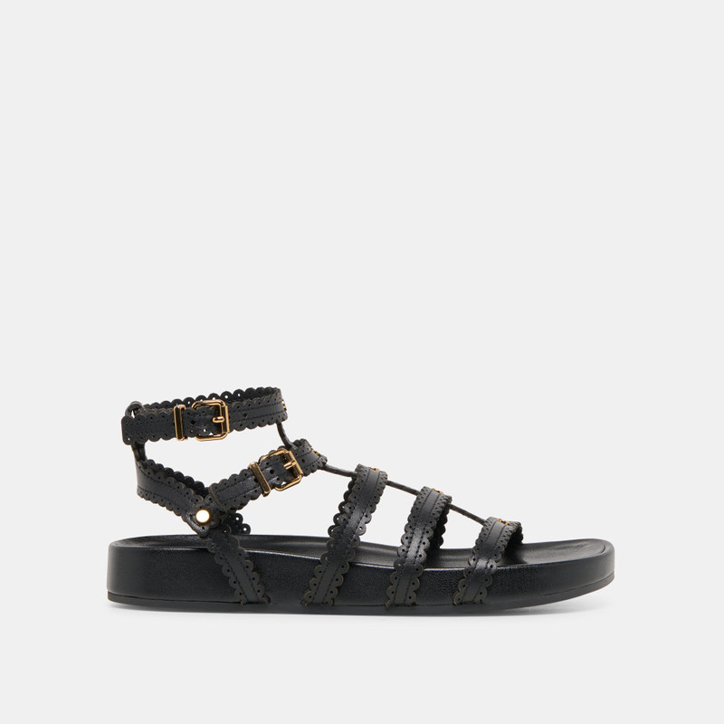 SUSANA SANDALS BLACK LEATHER 1