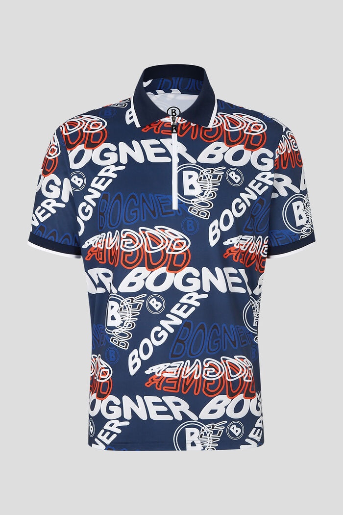 Cody Functional polo shirt in Dark blue/Red - 1