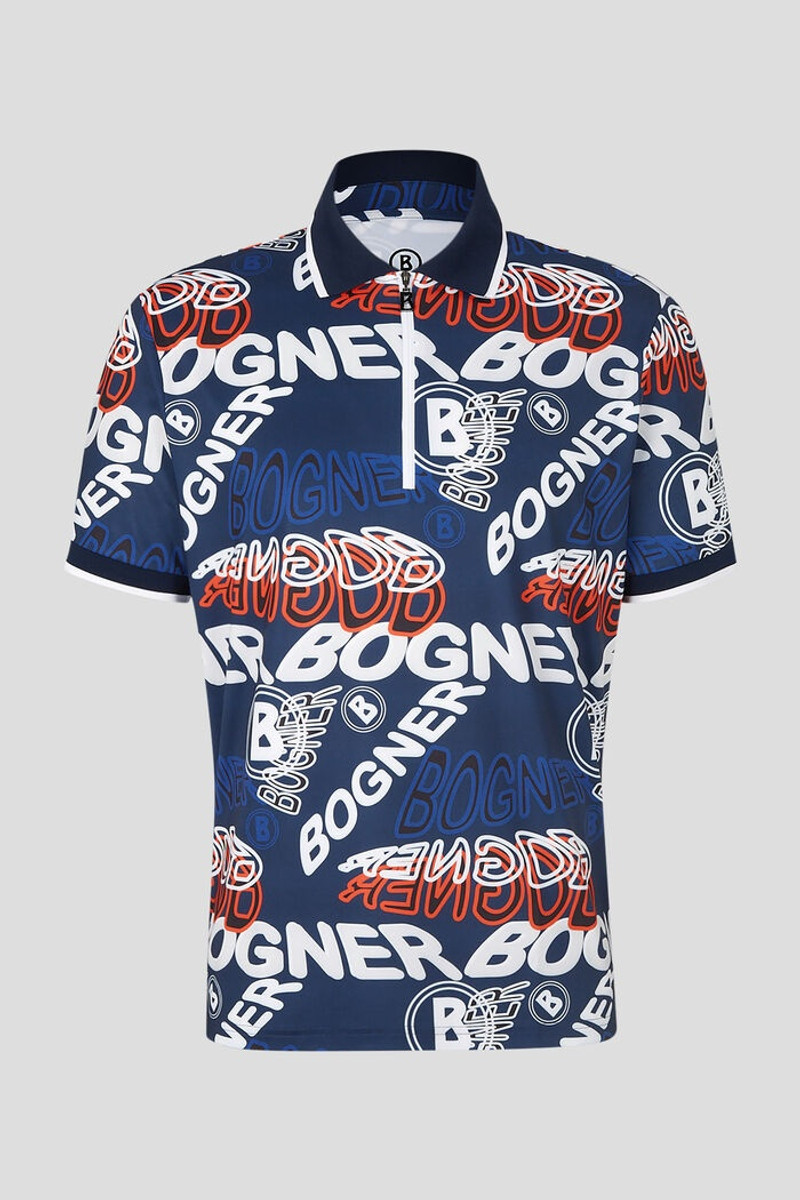 Cody Functional polo shirt in Dark blue/Red 1