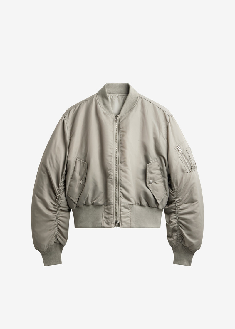 Zernez Cropped Bomber Jacket - Stone 1