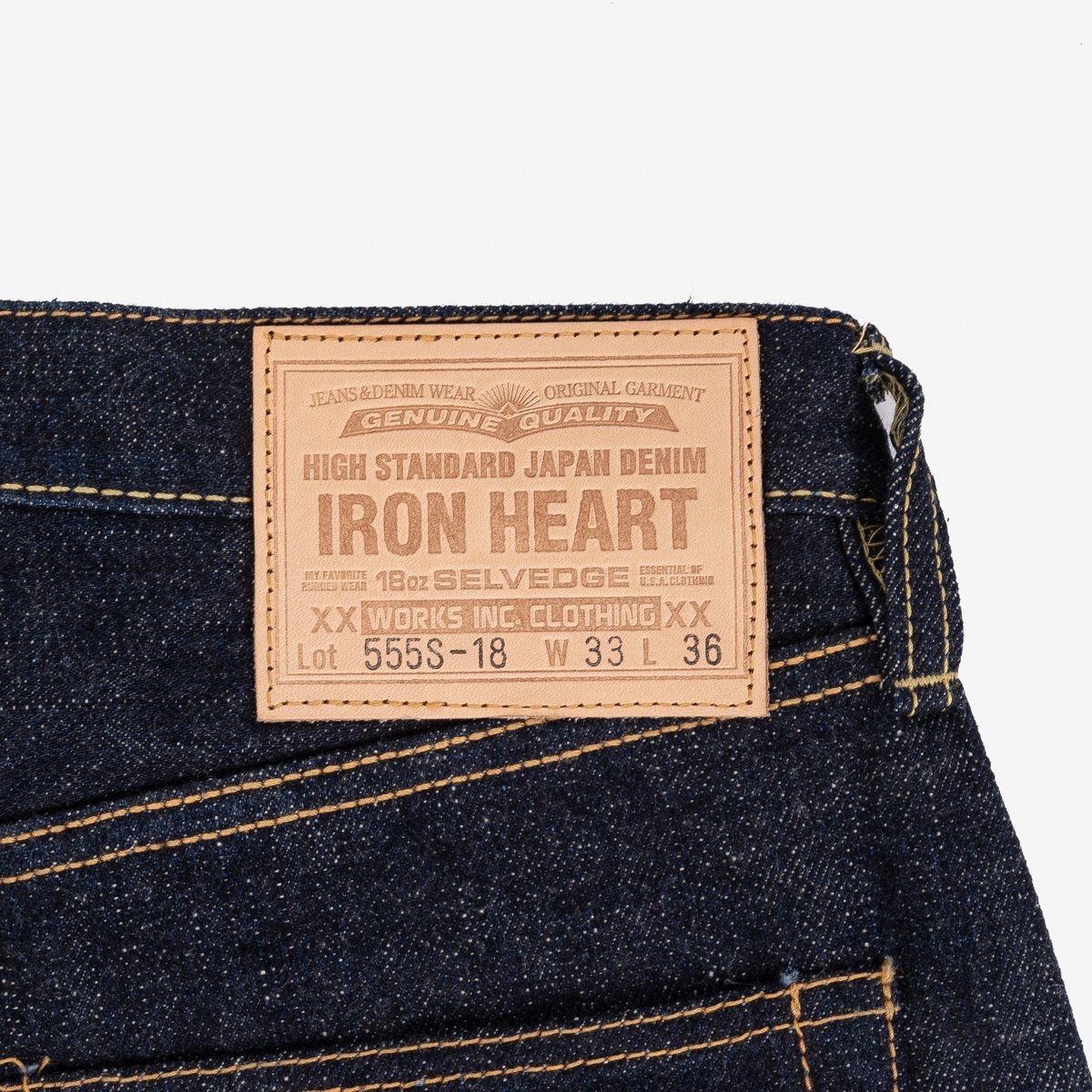 IH-555S-18 18oz Vintage Selvedge Denim Super Slim Cut Jeans - Indigo - 9