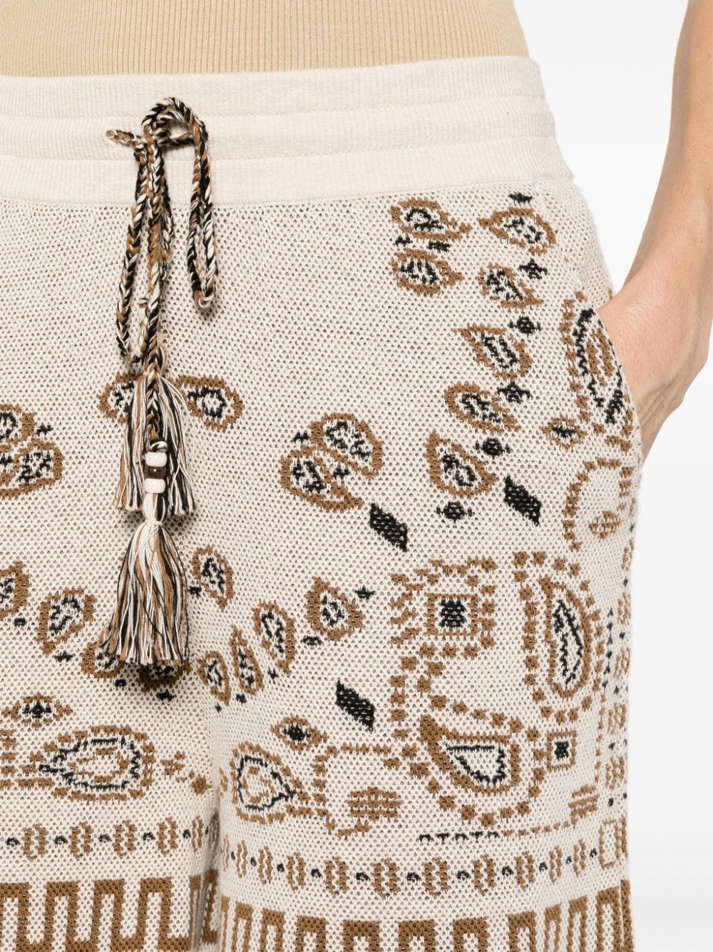 bandana-jacquard cotton-piquÃ© shorts - 5