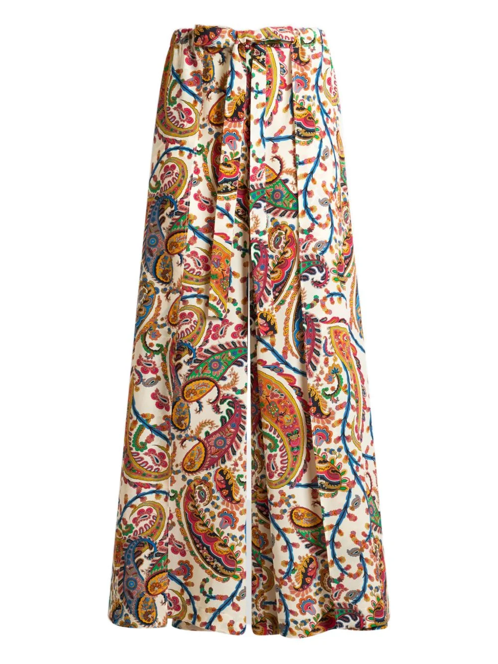 floral paisley-motif palazzo trousers - 1