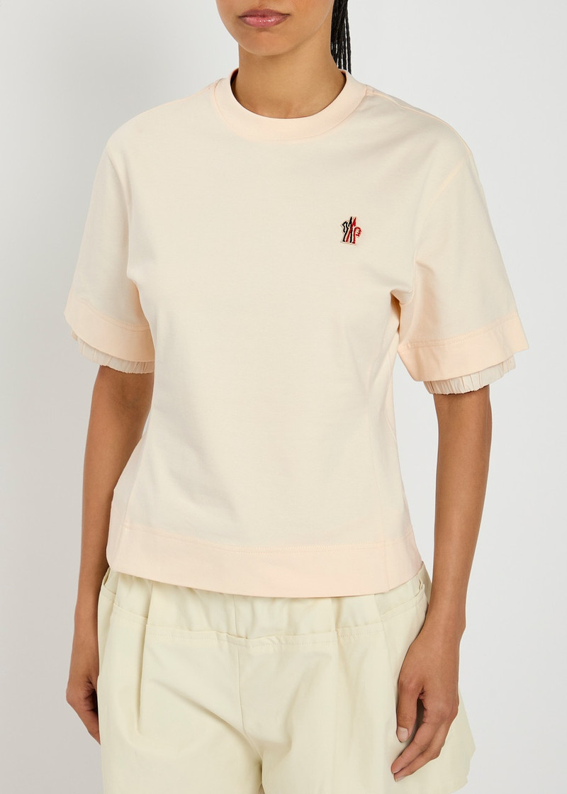 Moncler Moncler Logo-appliquéd Stretch-cotton T-shirt outlook