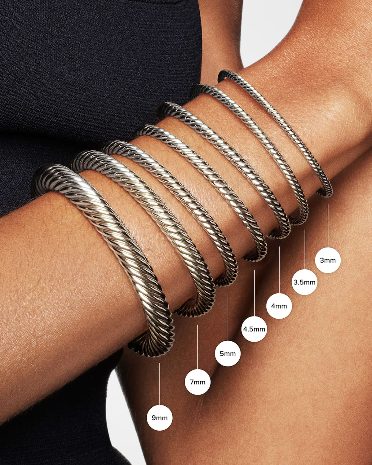 4mm Helena Cabochon Tip Bracelet with Diamonds - 5