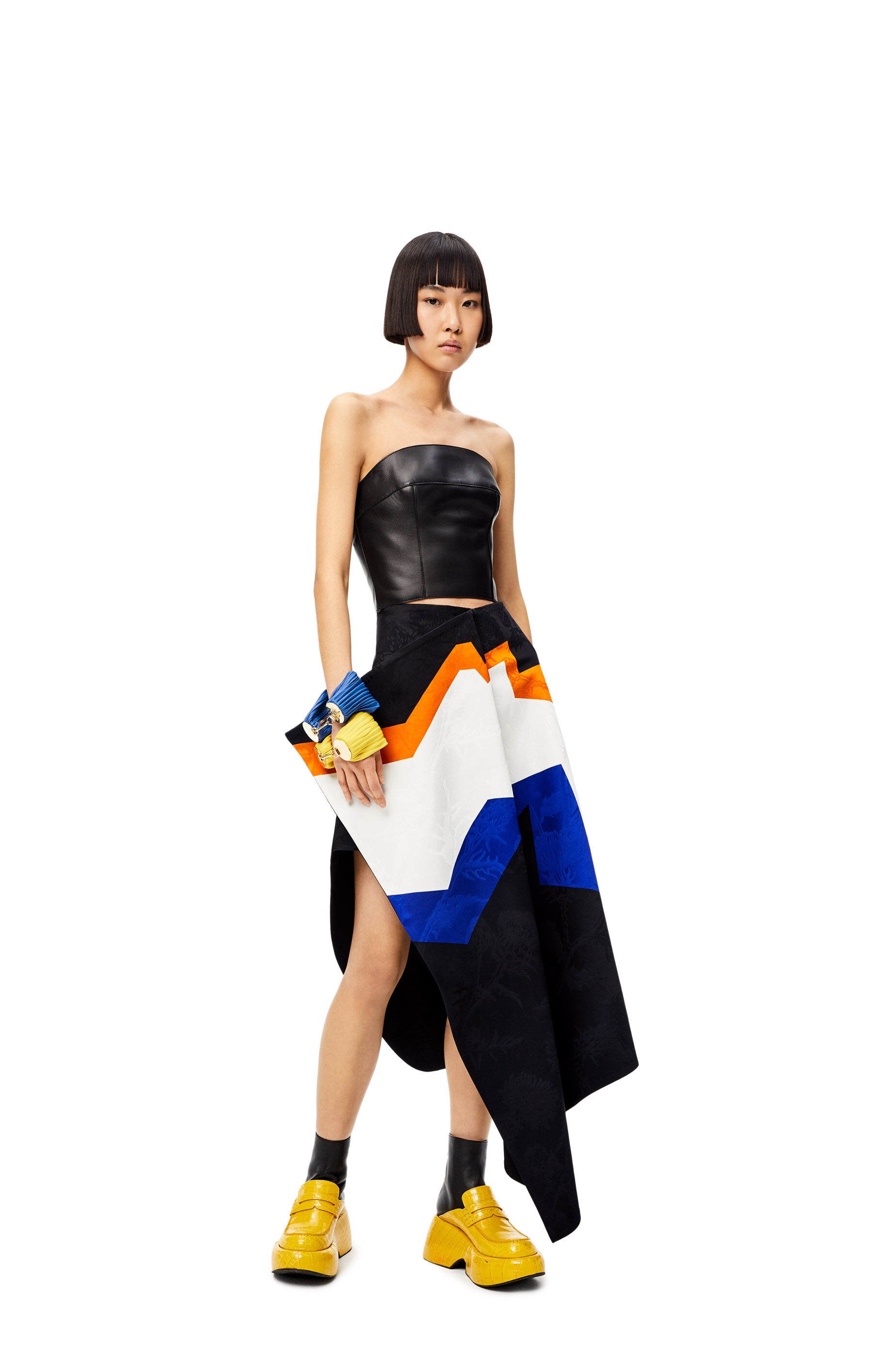 Jacquard asymmetric skirt - 2
