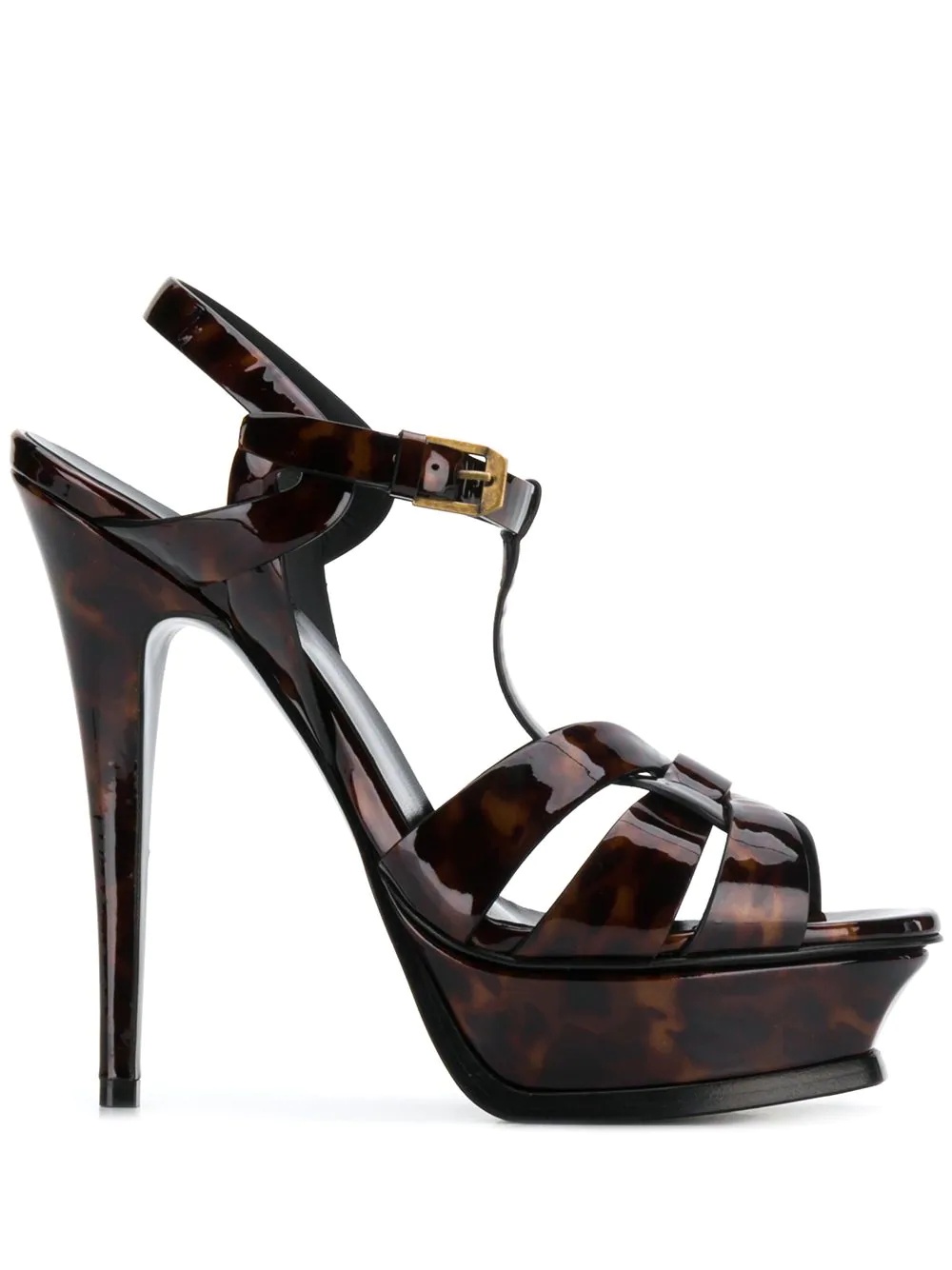 tortoiseshell print 150mm sandal - 1