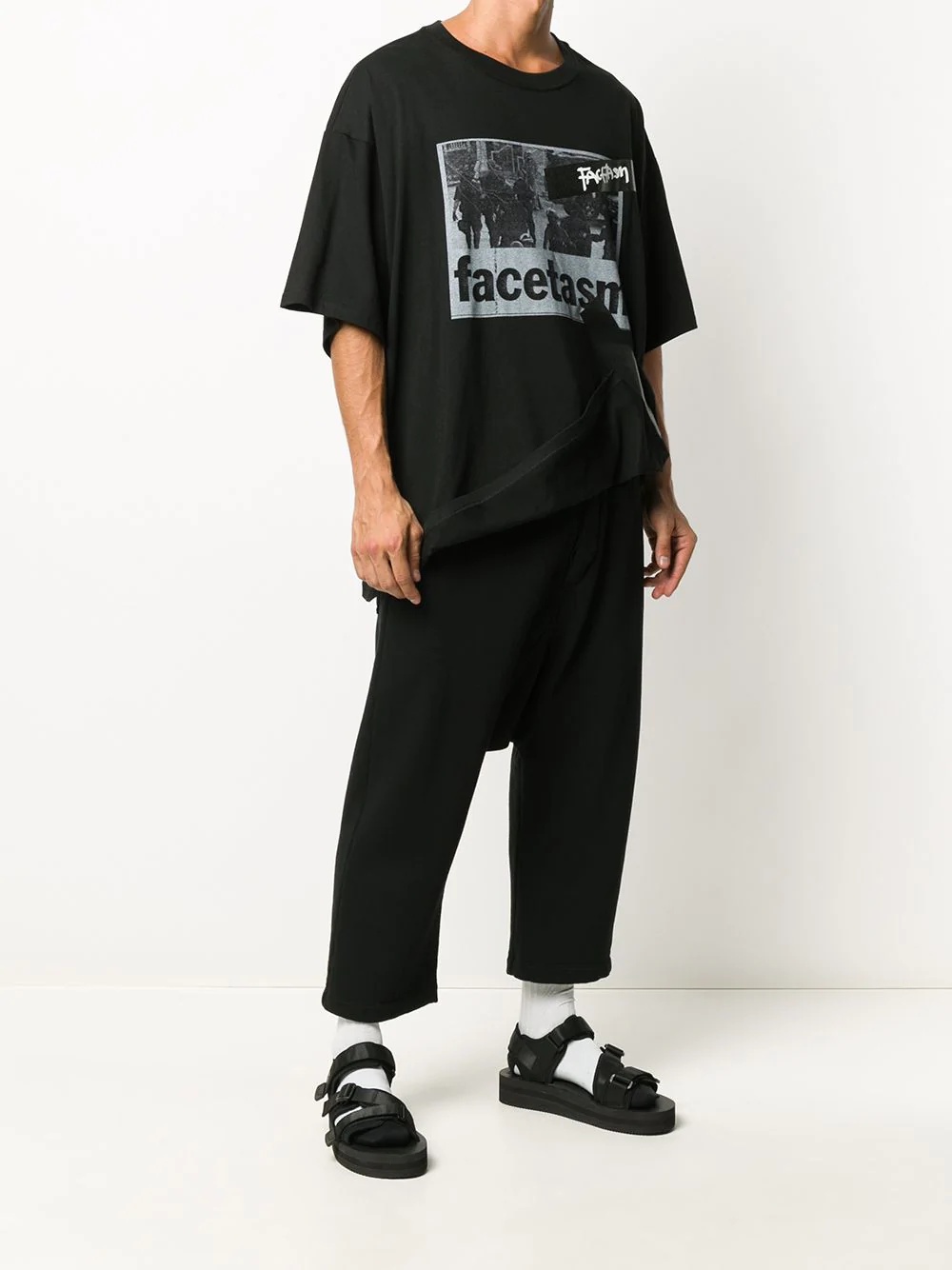 oversized logo print T-shirt - 4