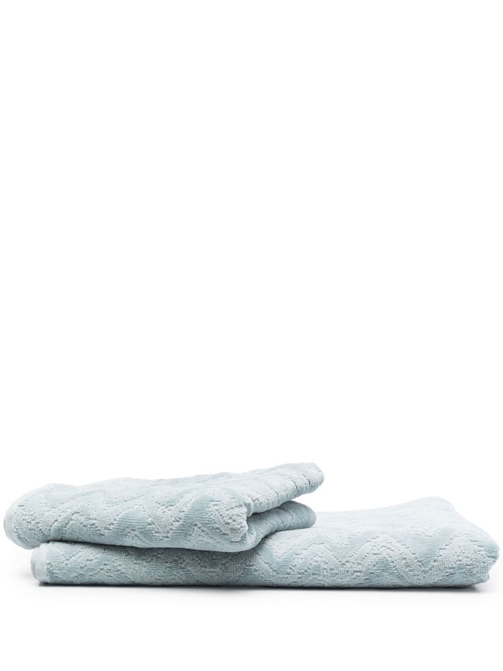 Rex zigzag-pattern bath towels (set of 2) - 1