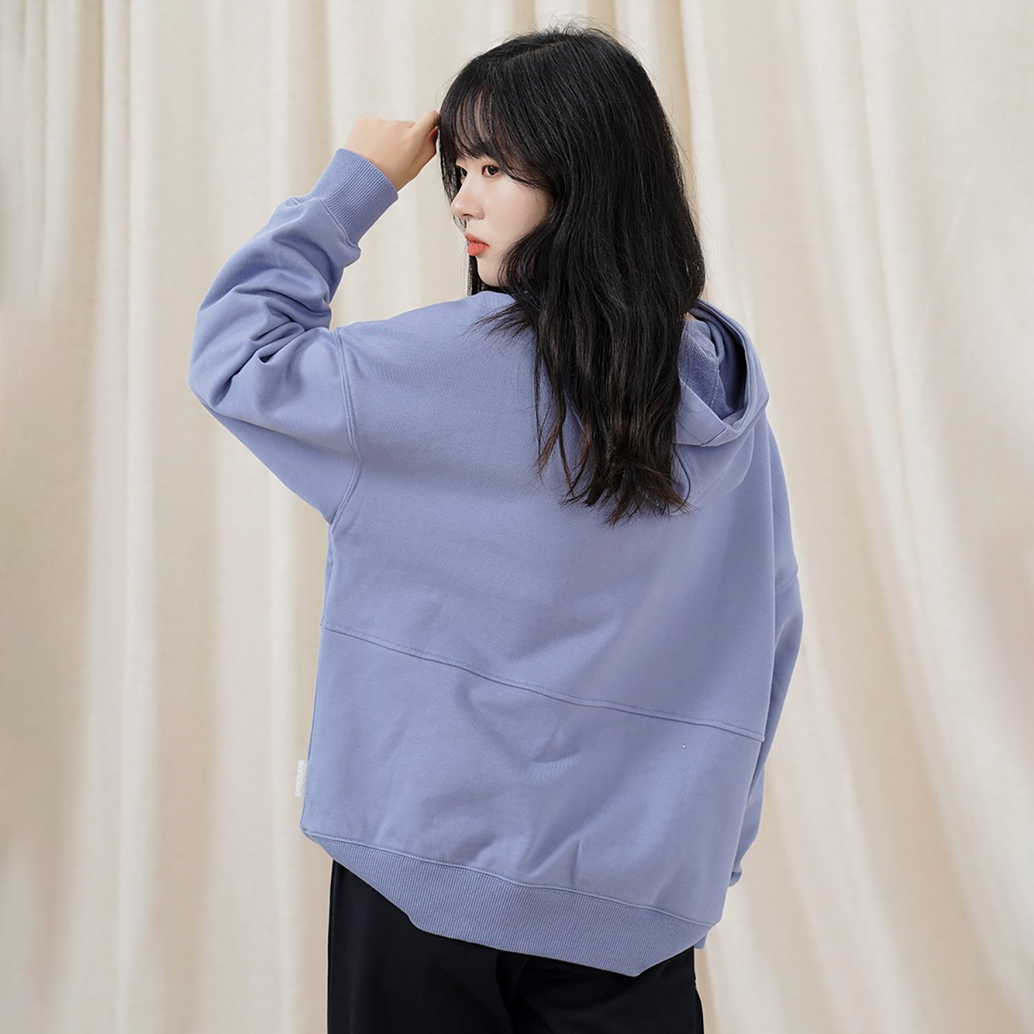 (WMNS) New Balance Classic Lifestyle Plain Hoodie 'Blue' AWT23322-AGY - 5