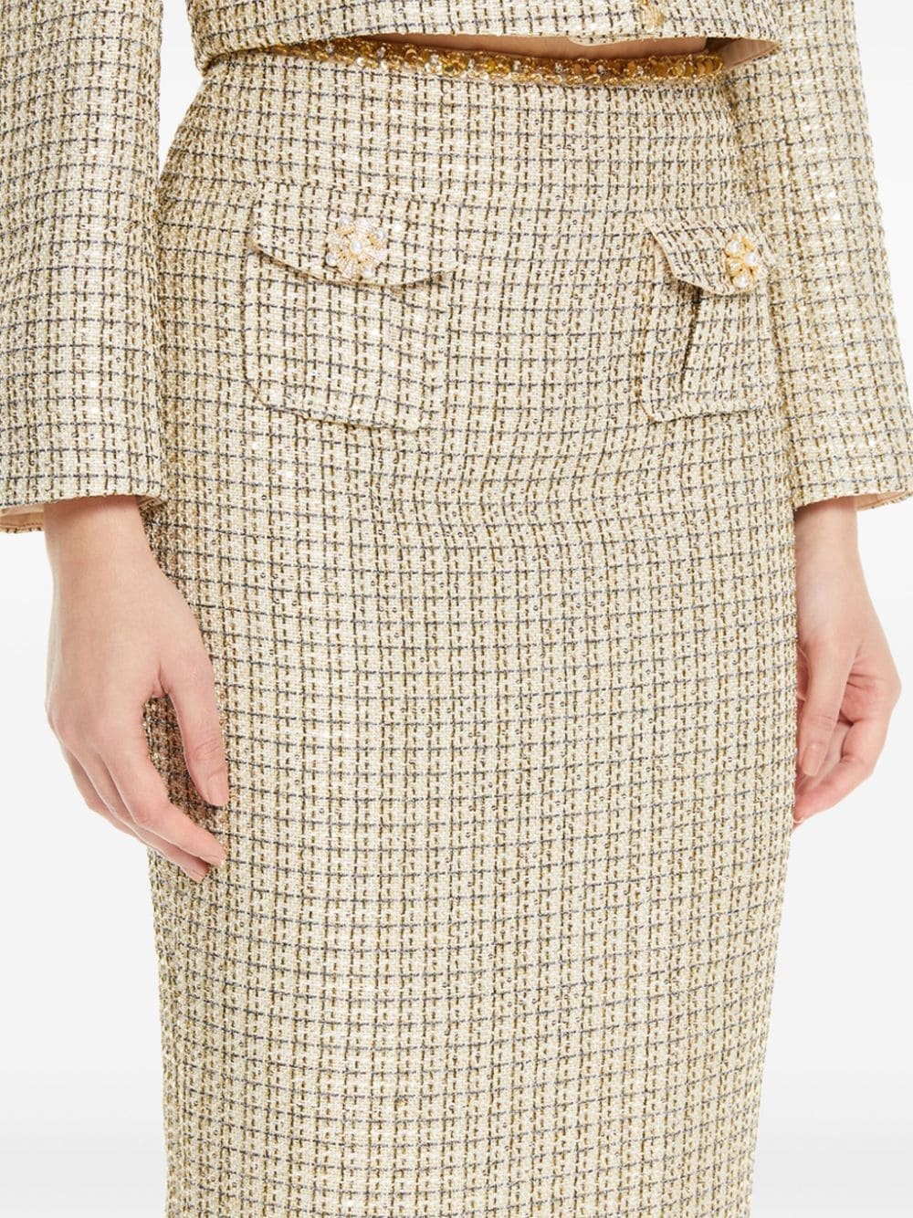 bouclé midi skirt - 5