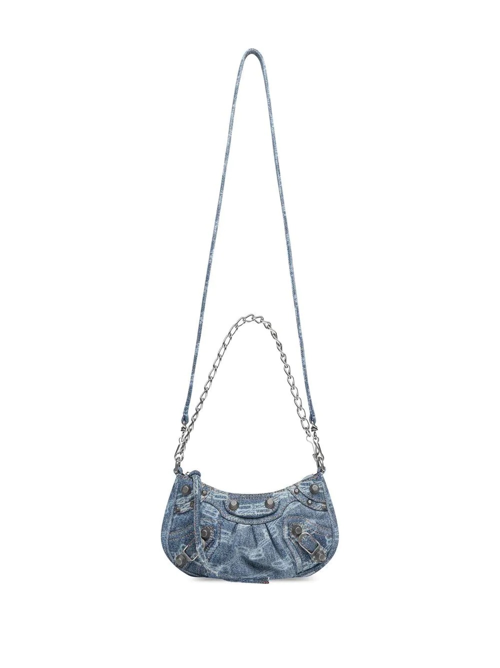 Le Cagole mini denim shoulder bag - 6