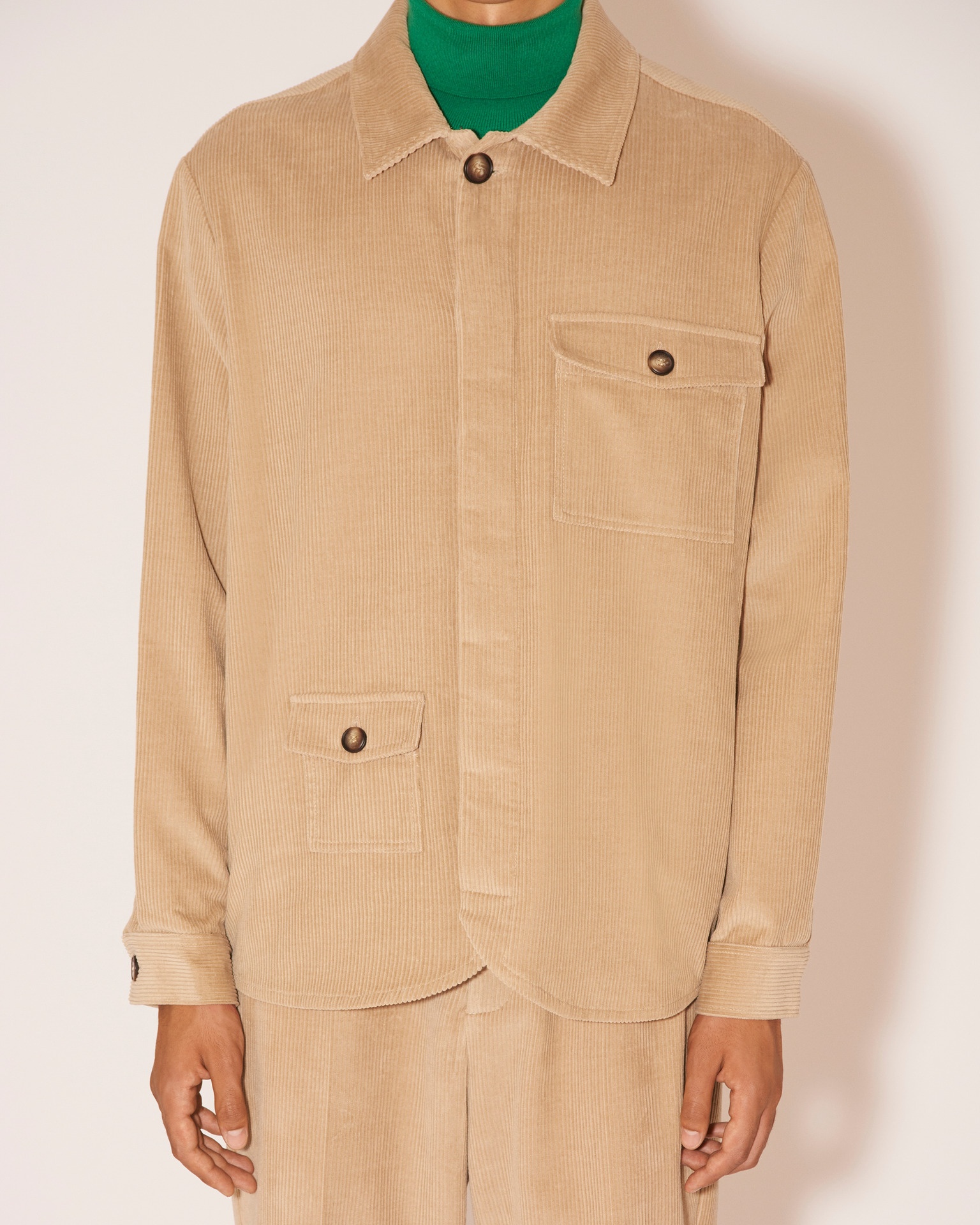 FRED - Corduroy shirt - Cement gray - 5