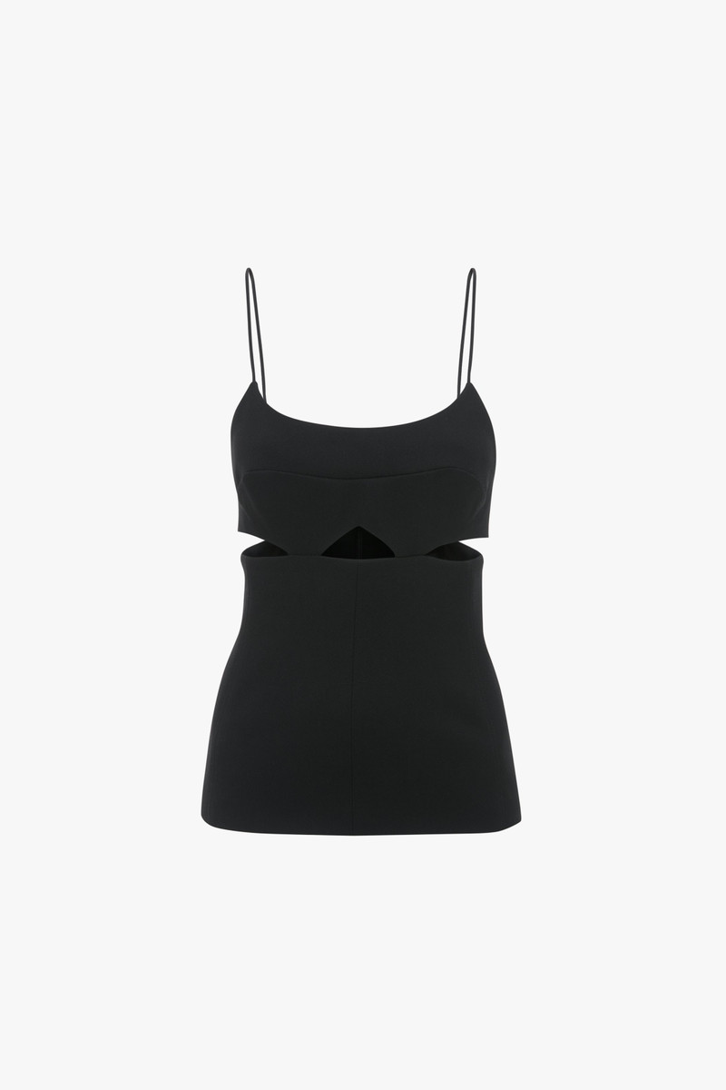 Cut-Out Cami Top In Black - 1