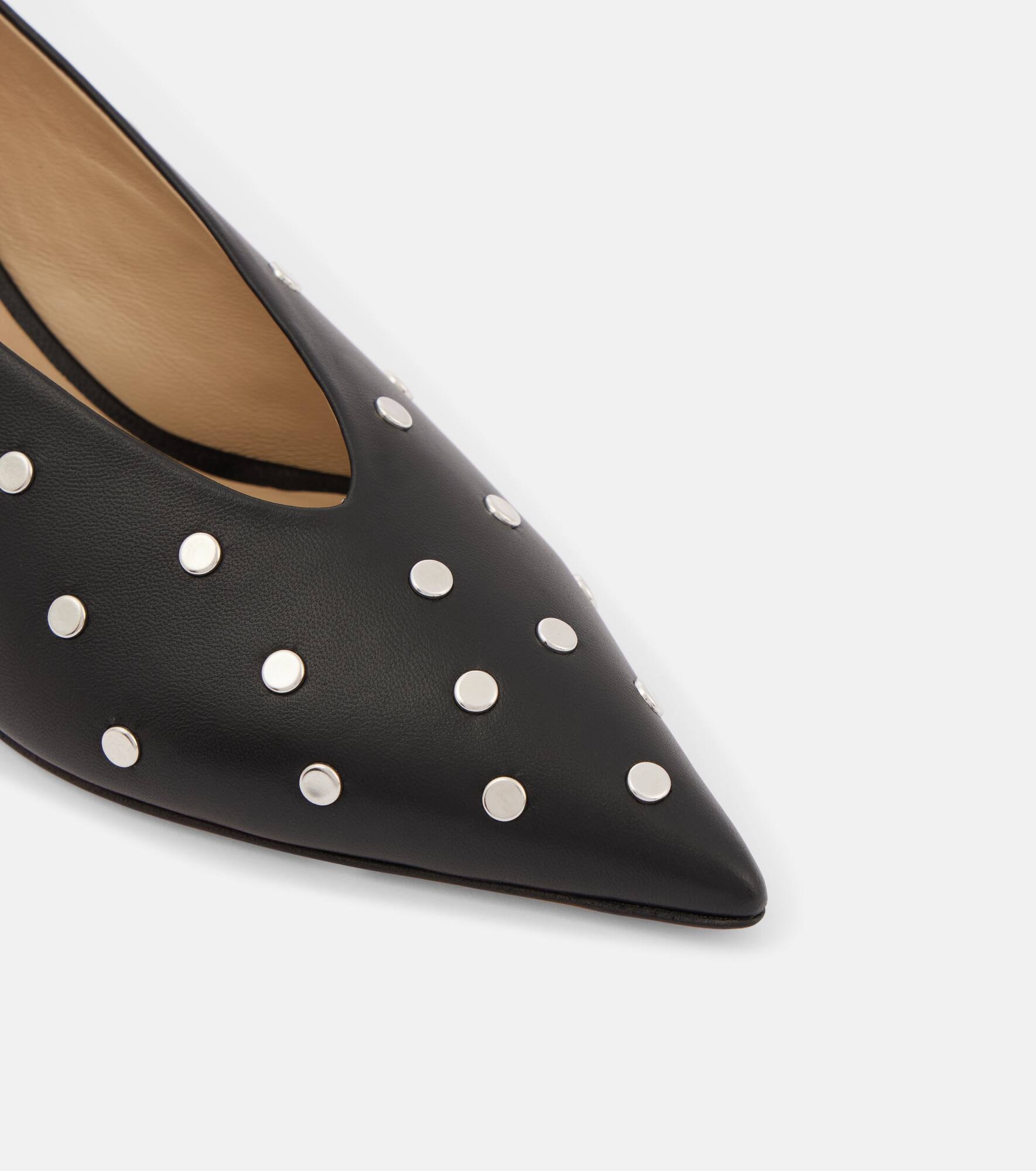 Studded leather pumps - 5