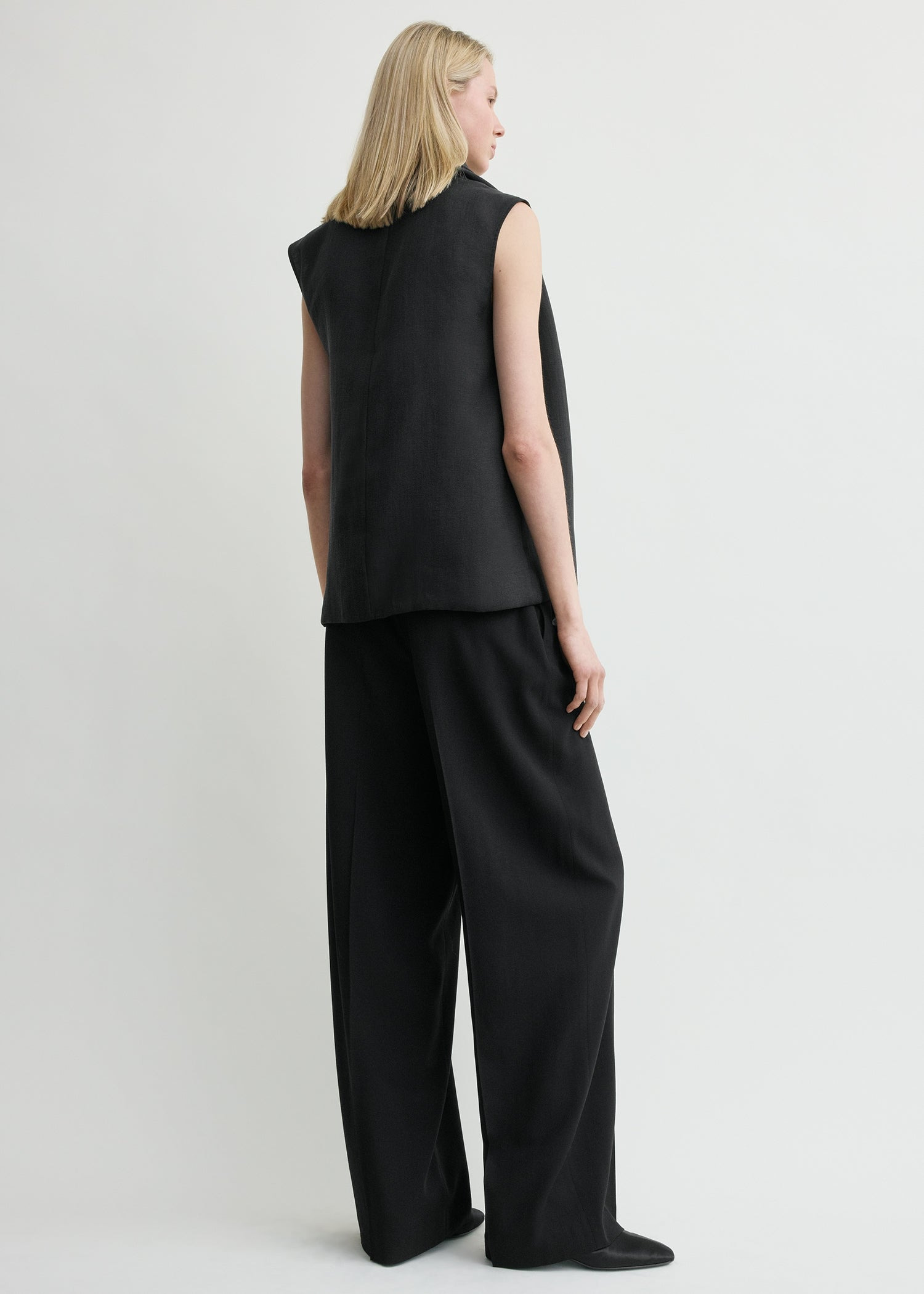 Scarf blouse black - 4
