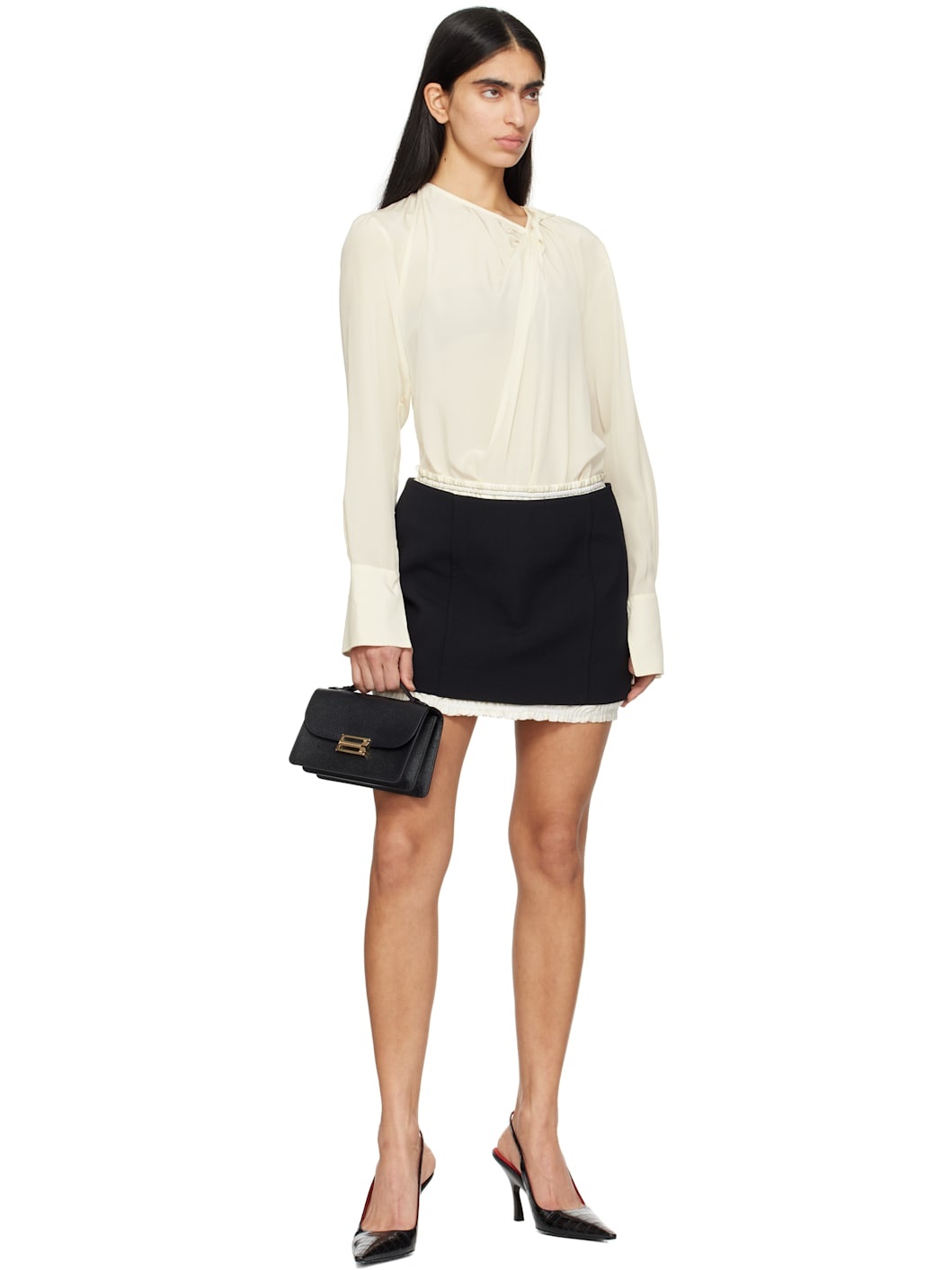Off-White Twist Detail Scarf Blouse - 5