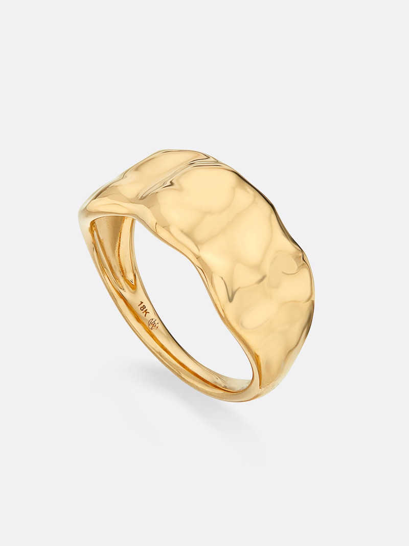 Golden Waves Molten Band Ring 1