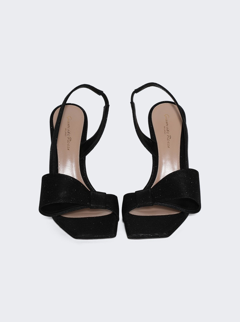 Flash Bow Slingback Sandals Black 5