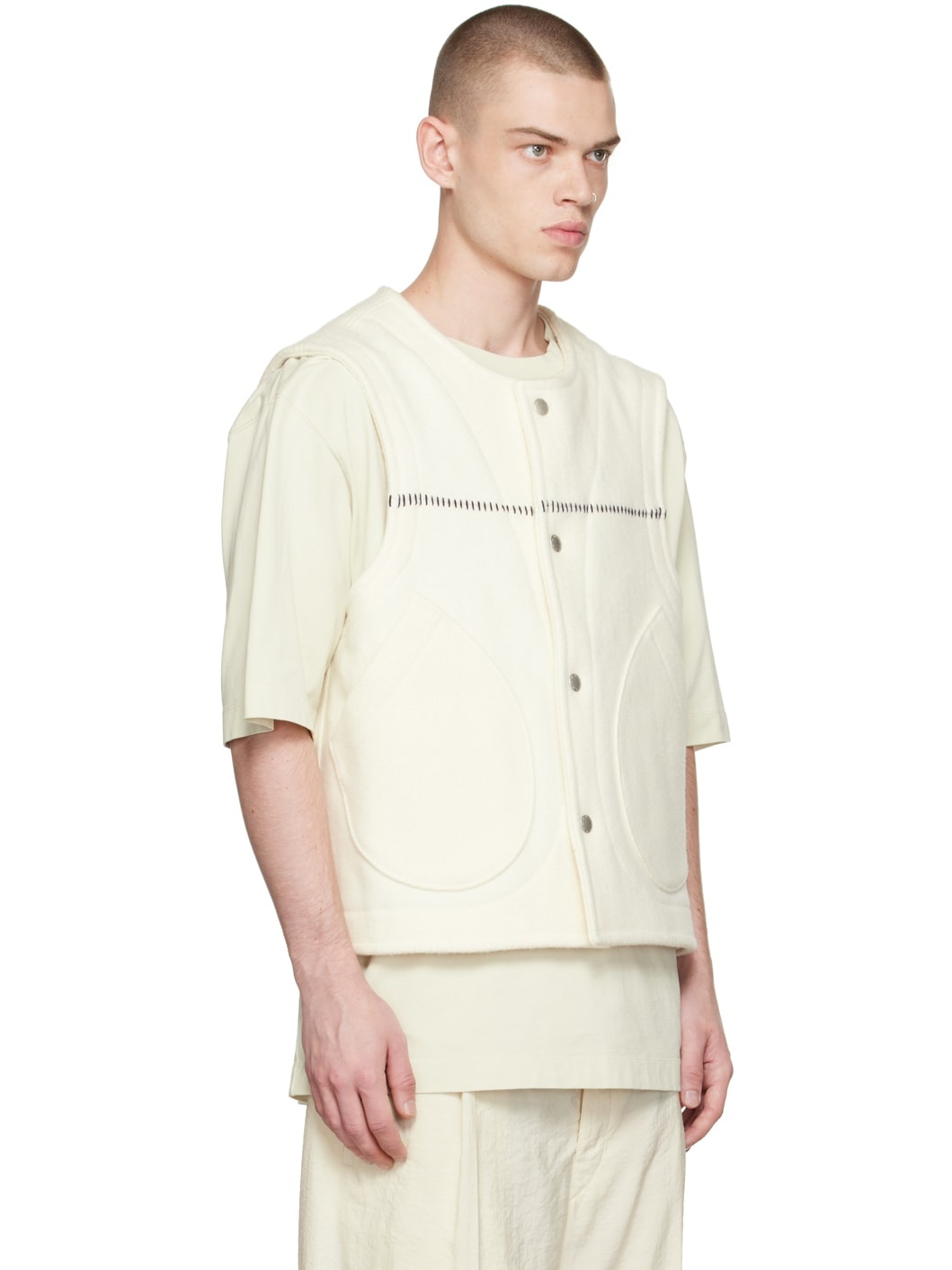 Off-White Blanket Vest - 2