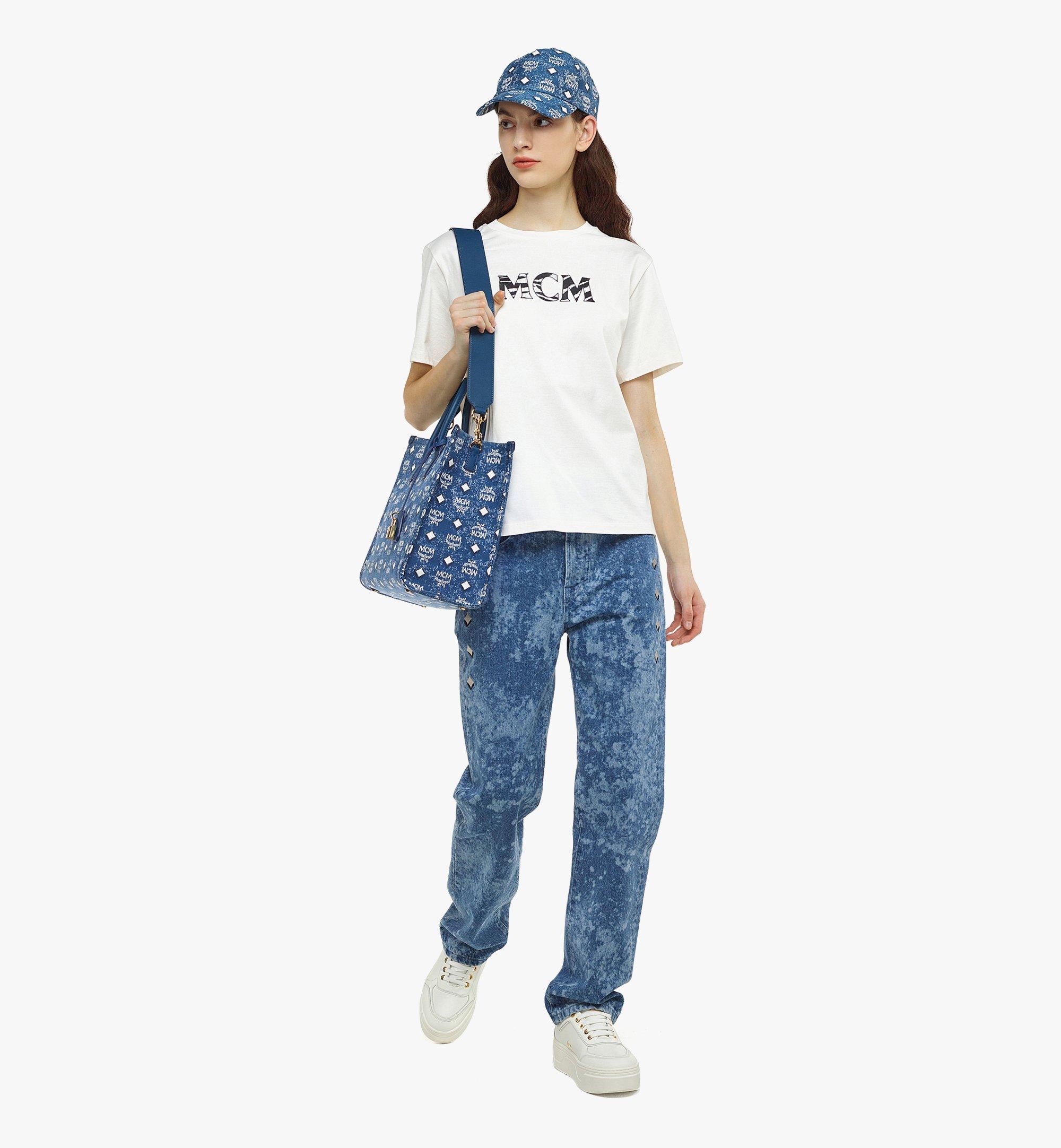 München Tote in Vintage Denim Jacquard - 2