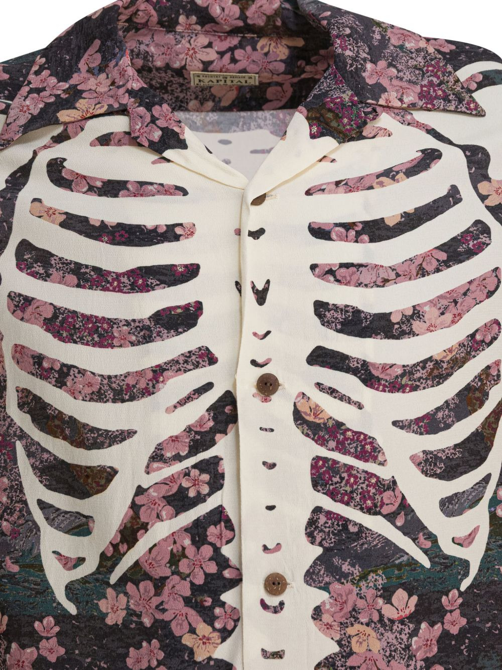 floral skeleton shirt - 3