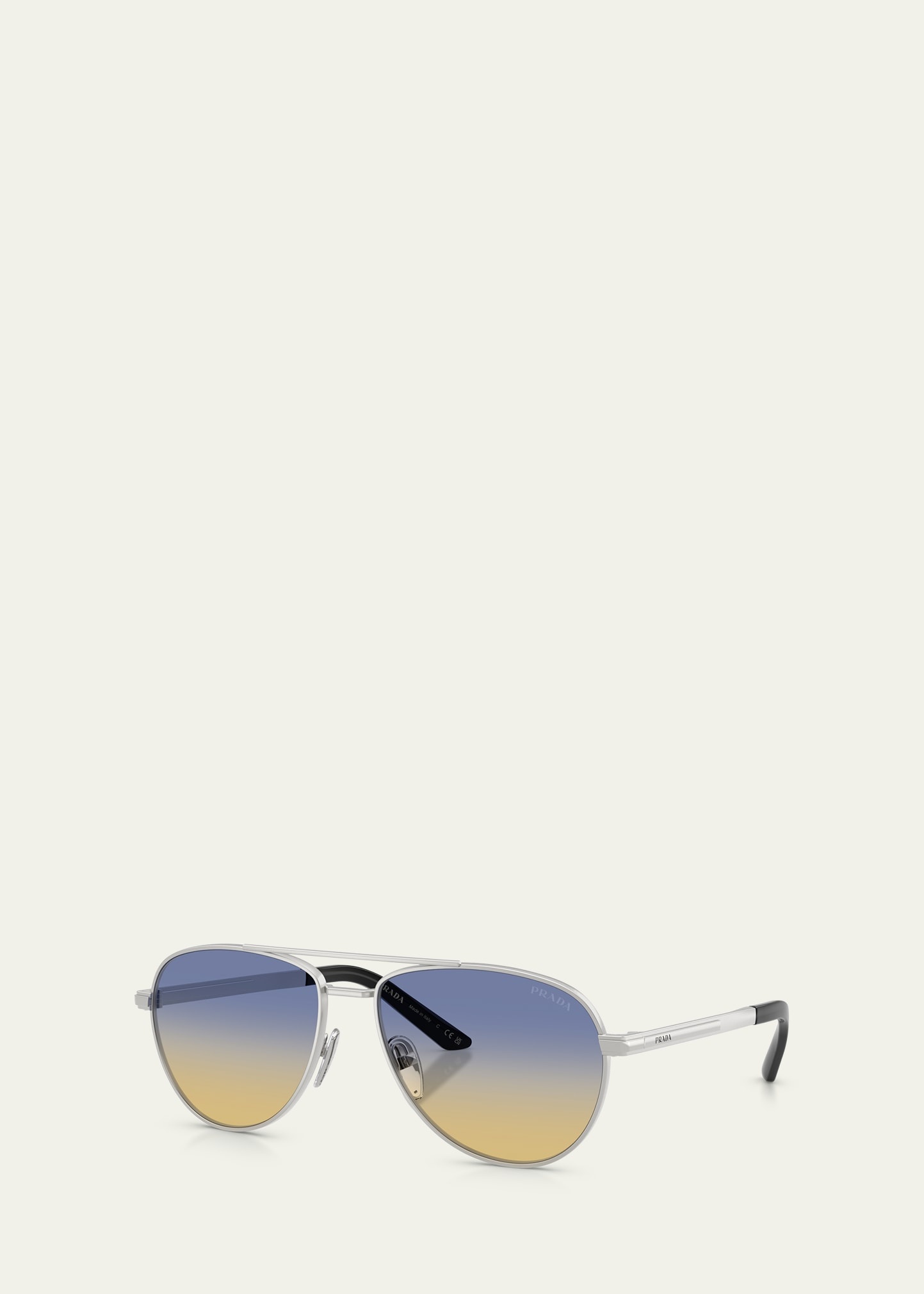 Men's 0PR A54S Acetate and Plastic Aviator Sunglasses - 2