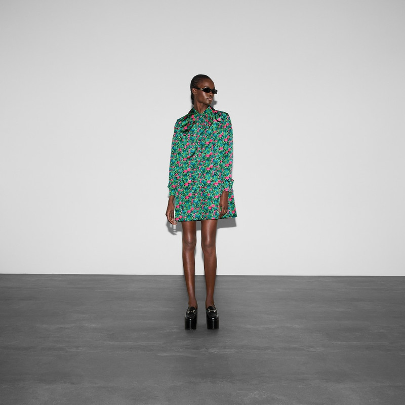 GUCCI Floral print nylon coat outlook