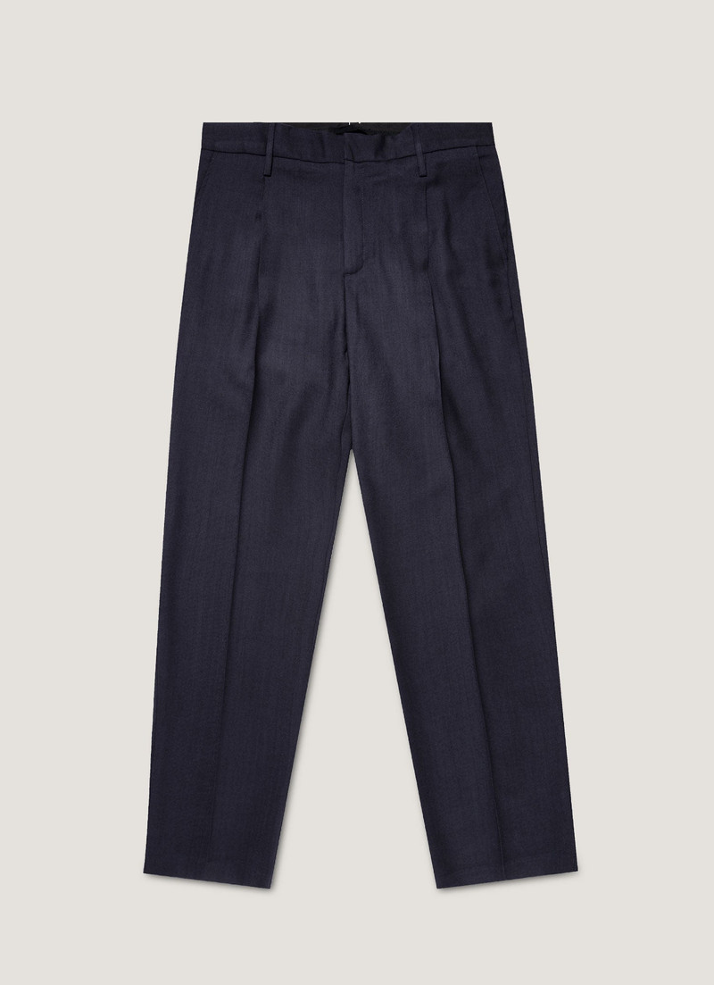 Pleated Wool Twill Trouser 1