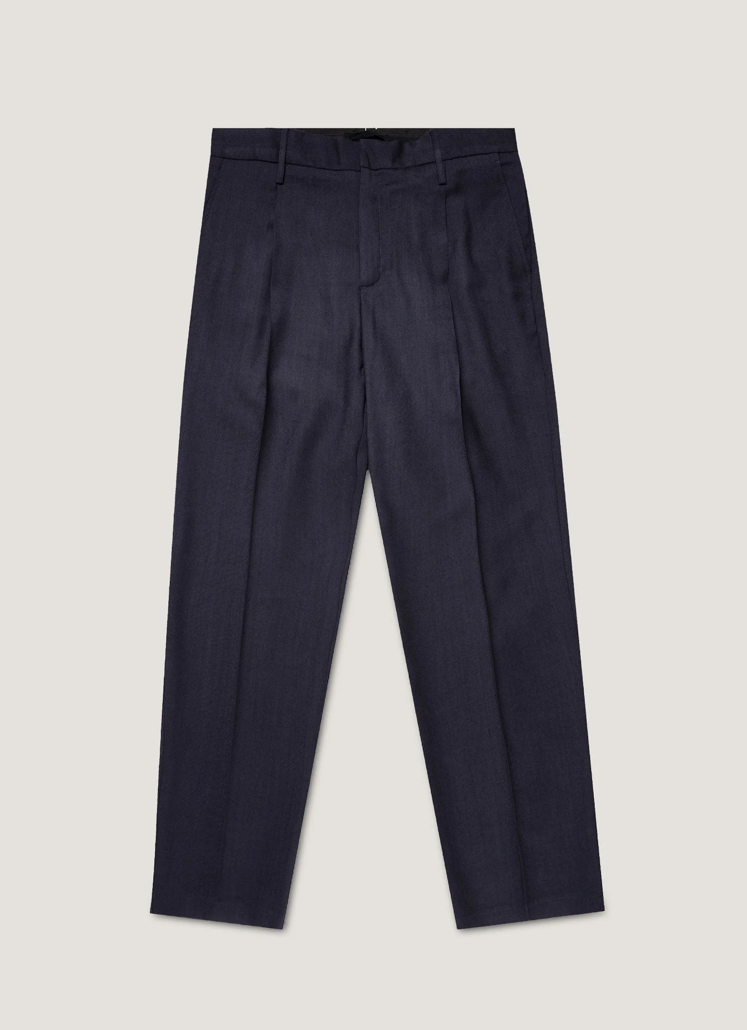 Pleated Wool Twill Trouser - 1