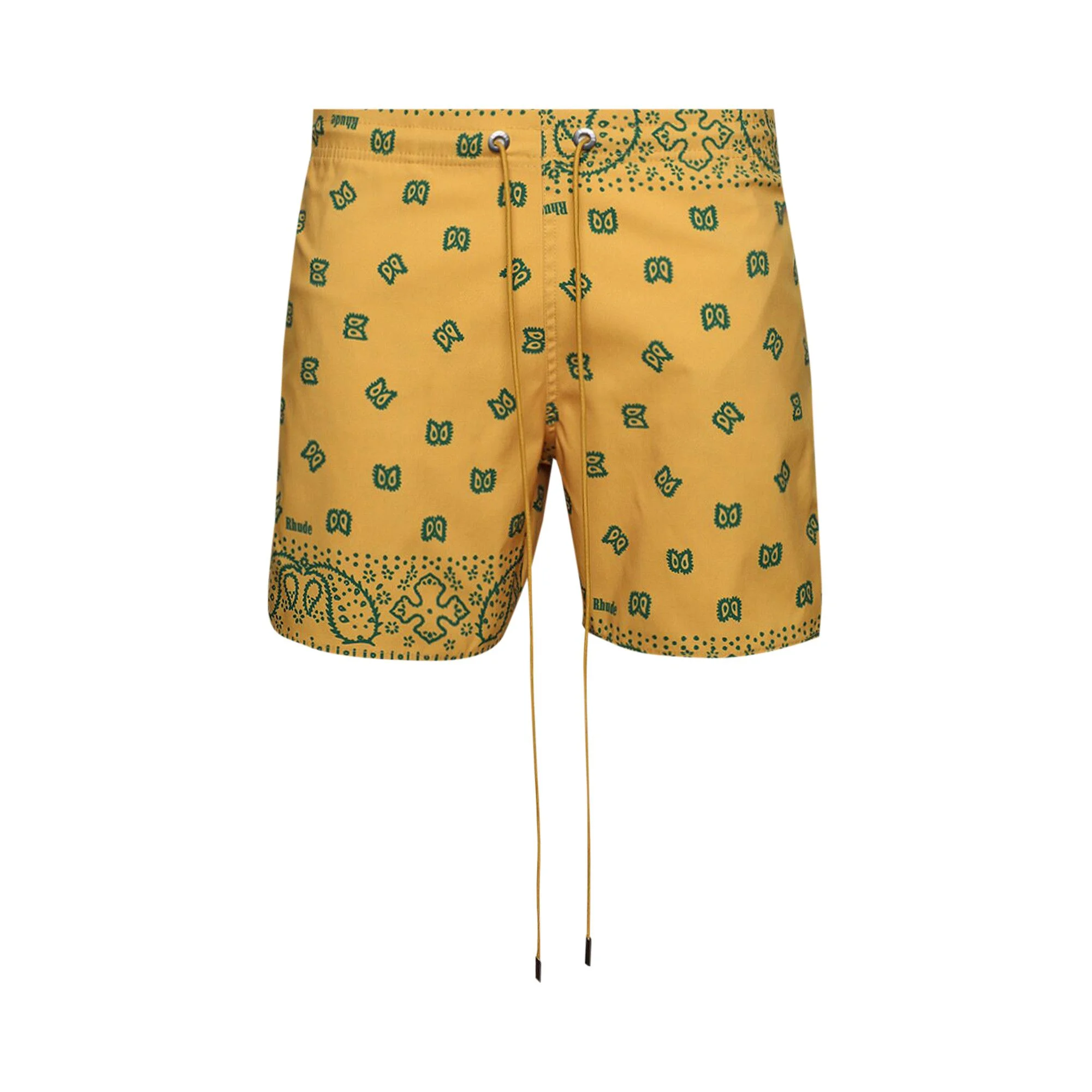 Rhude Bandana Swim Short 'Yellow/Green' - 1