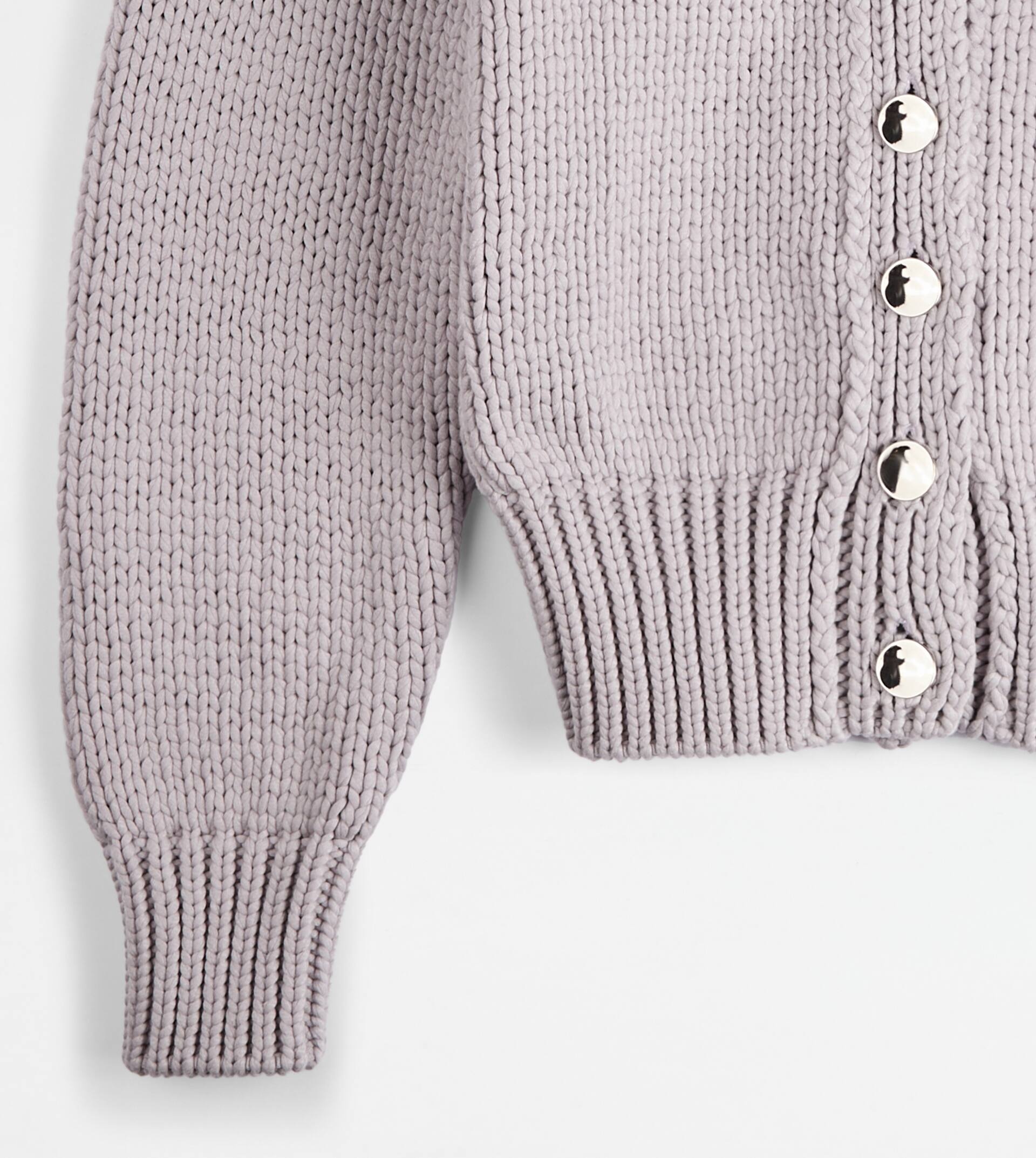 COTTON BLEND CARDIGAN - VIOLET - 7