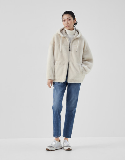 Brunello Cucinelli Reversible shearling parka with monili outlook