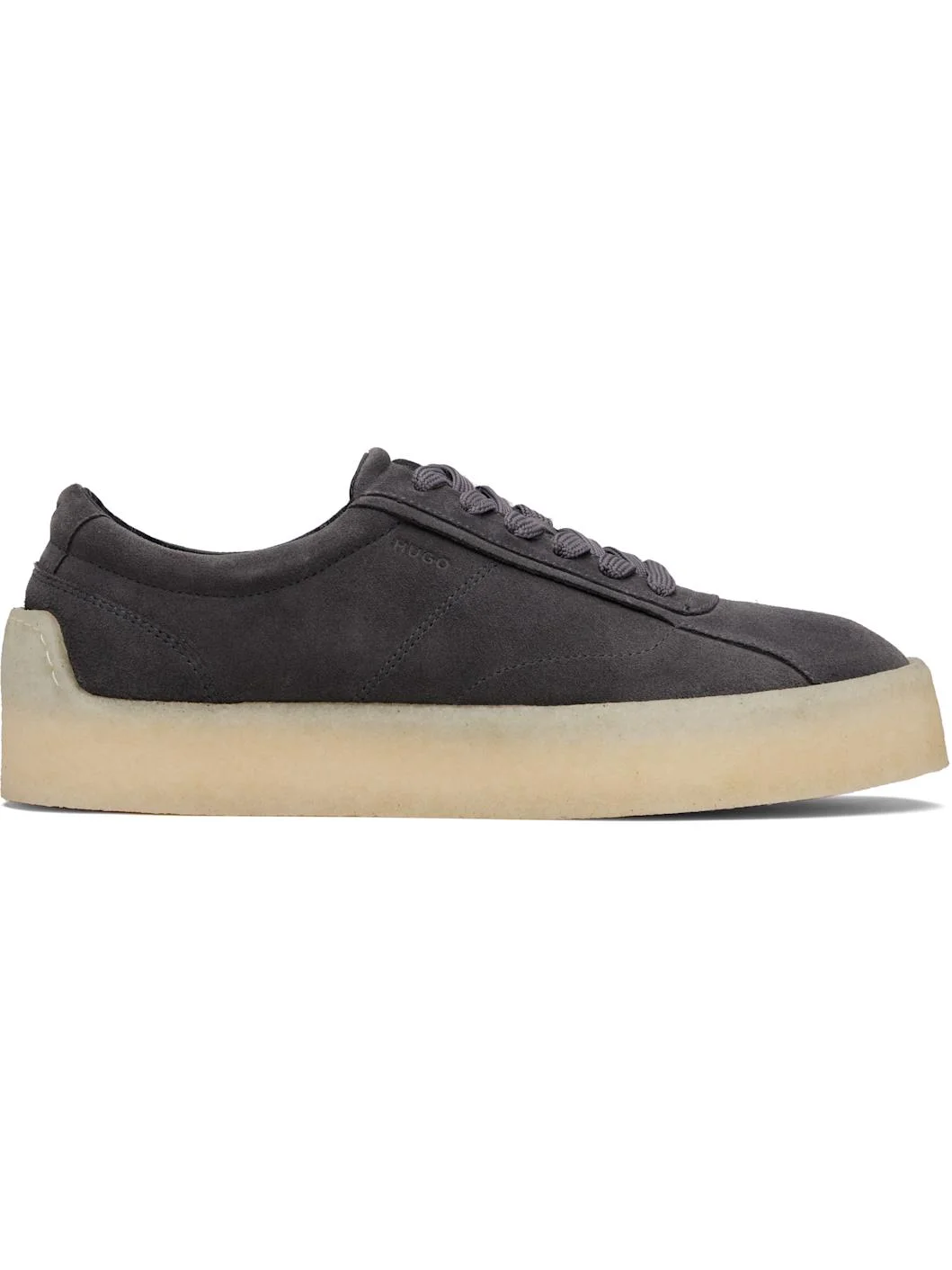 Gray Rubber Outsole Suede Sneakers - 1