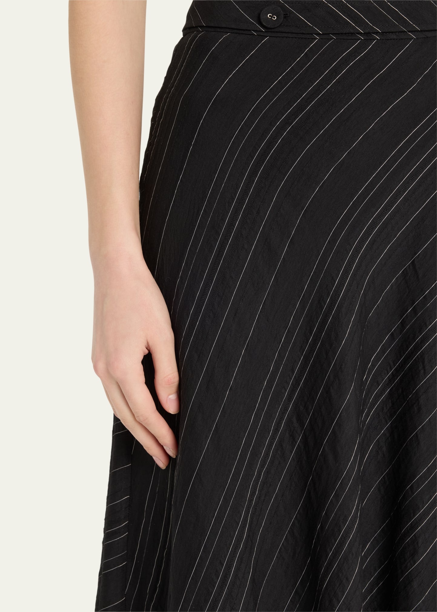 Kaia Woven Stripe Midi Skirt - 5