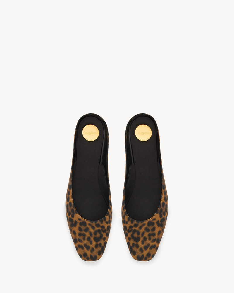 SAINT LAURENT LIDO SLIP-ONS IN LEOPARD GROSGRAIN outlook