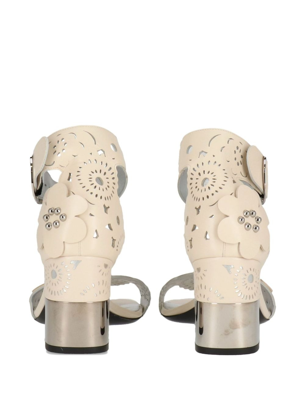 70mm flower-embellished laser-cut sandals - 3