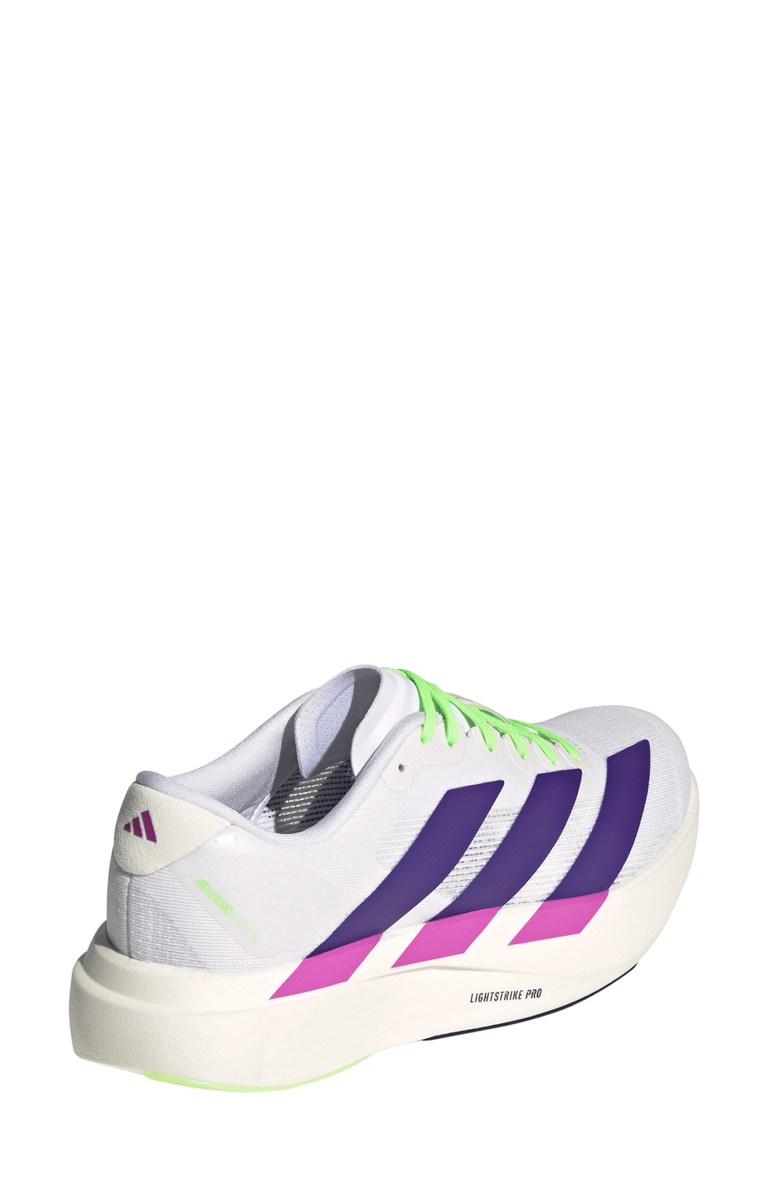 adidas Adizero Evo SL Running Shoe in White/Purple/Purple at Nordstrom - 2