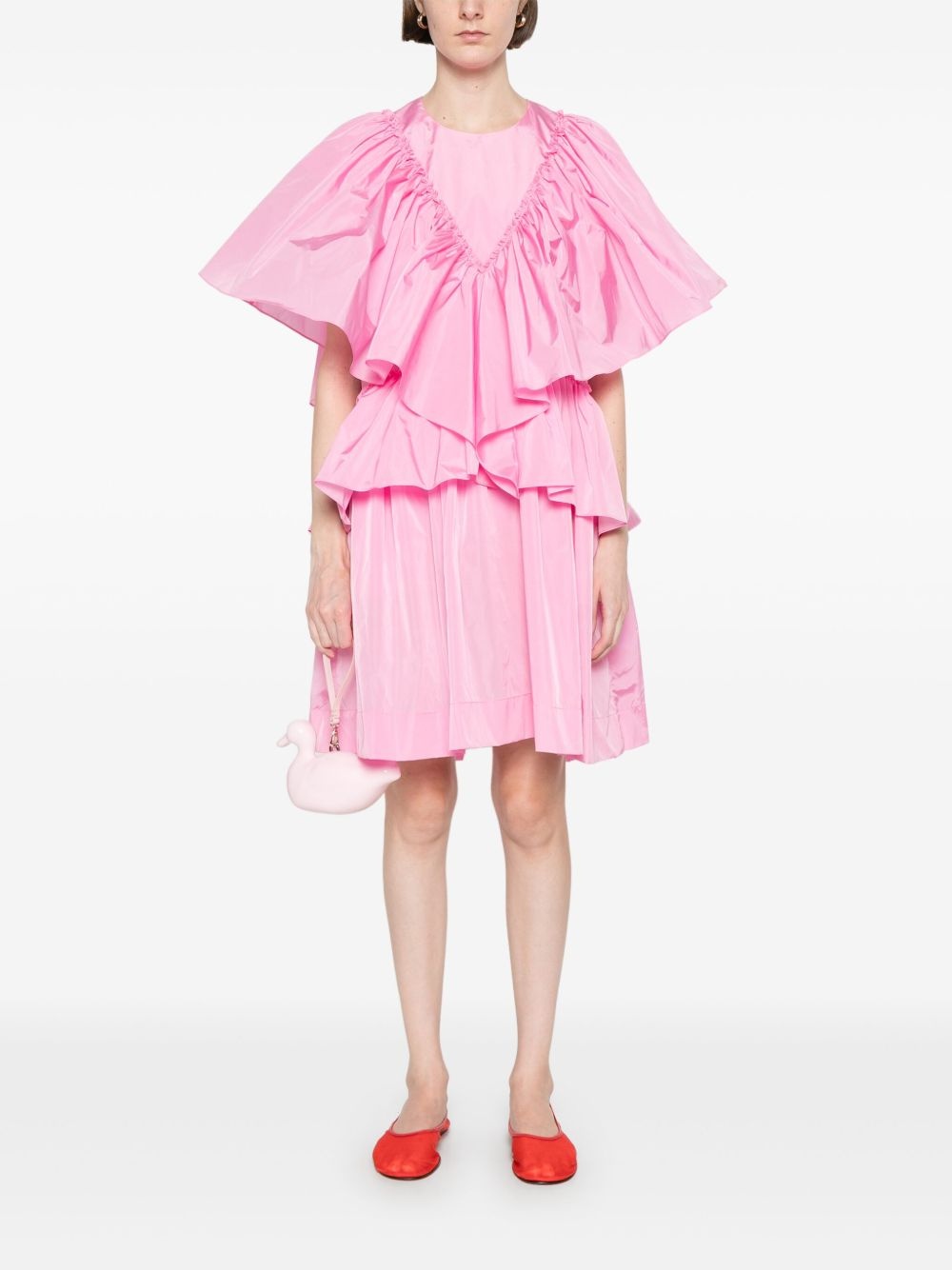 ruffle-detailed mini dress - 2