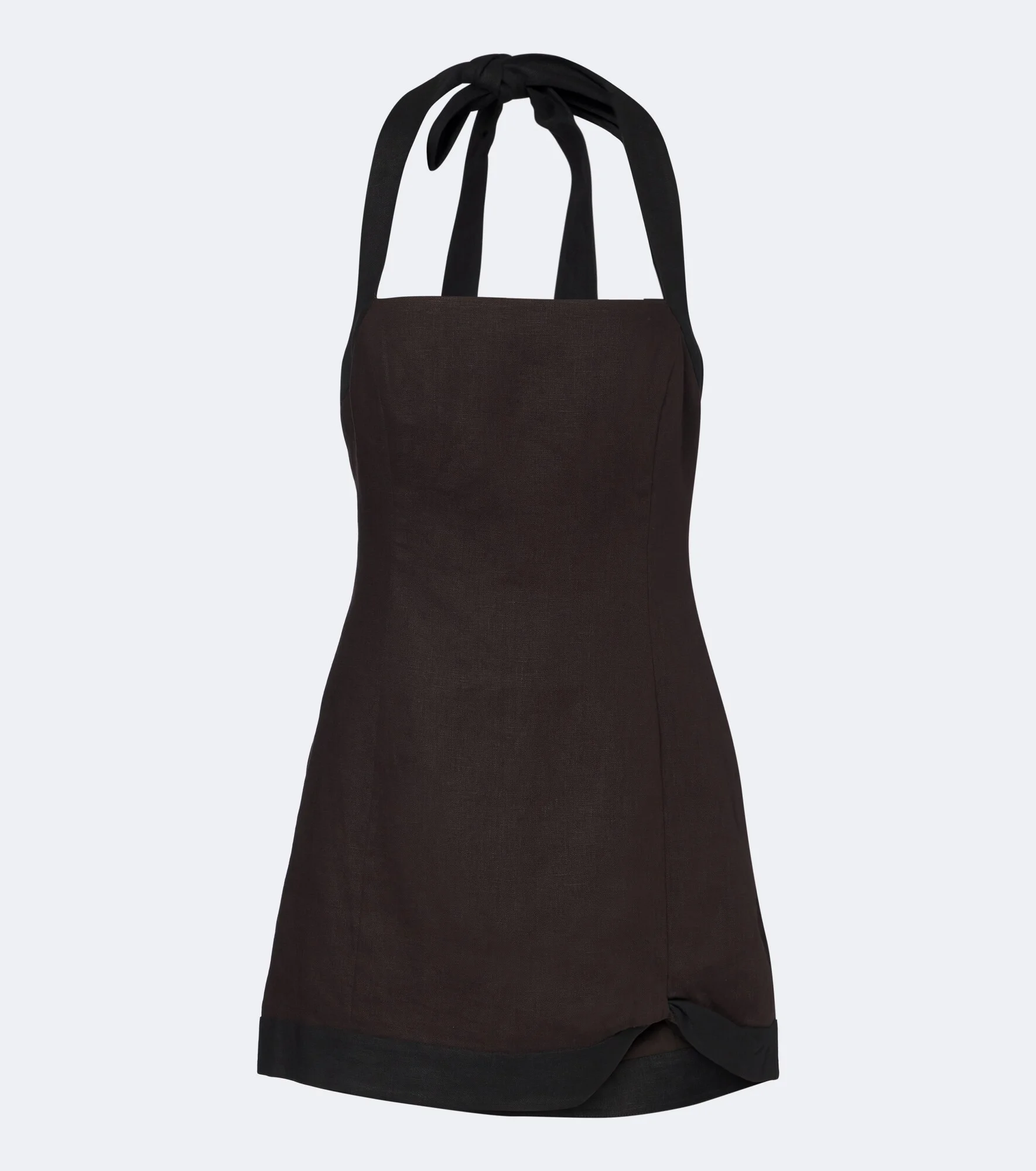 Linen halterneck minidress - 1