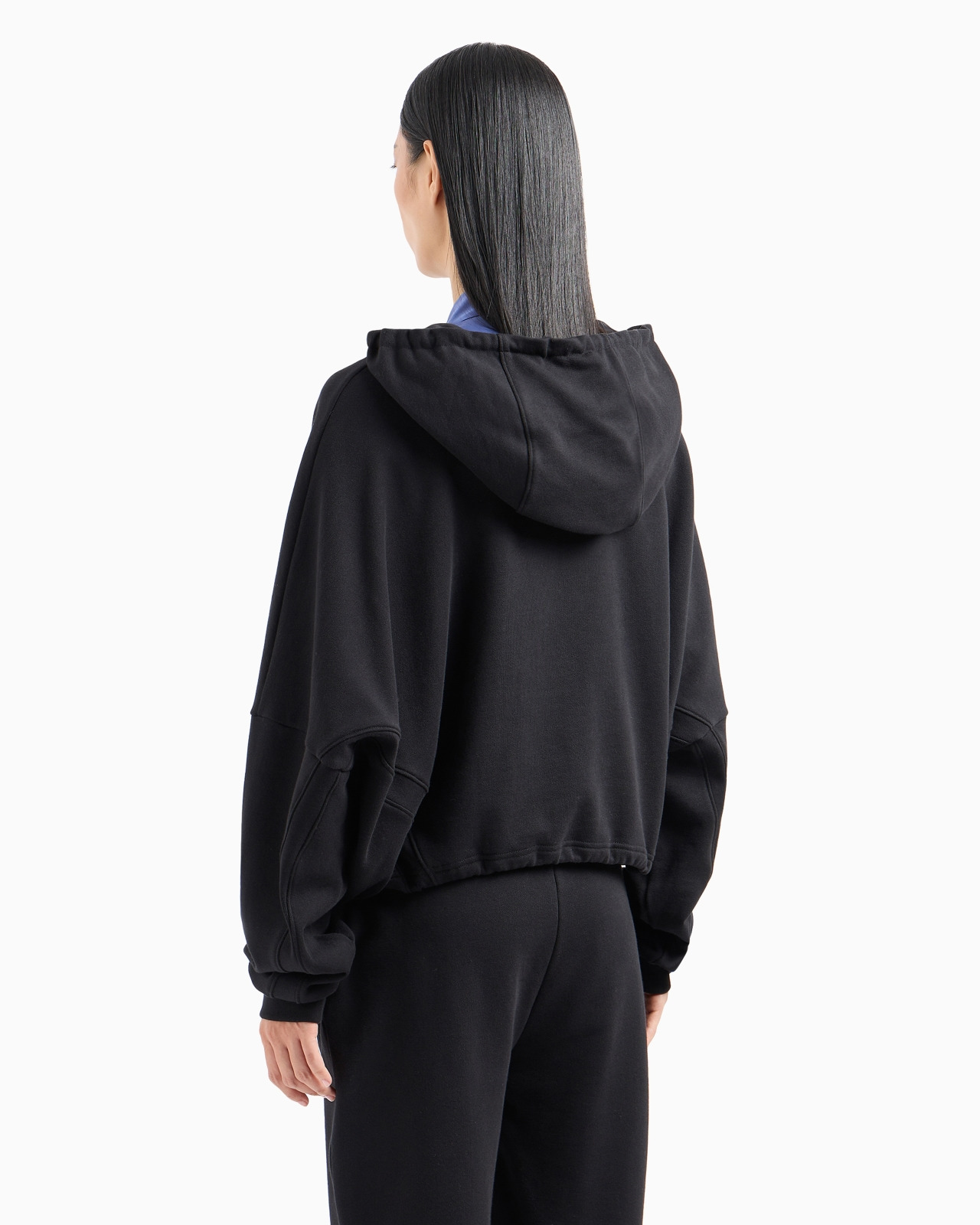 ASV hooded sweatshirt with shiny rubberised logo in organic French terry - 3